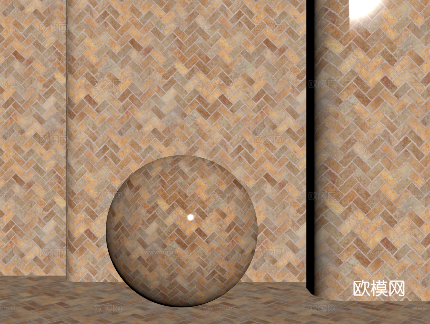 现代砖墙 黄色砖墙 仿古砖墙 文化砖墙 工业砖墙su模型