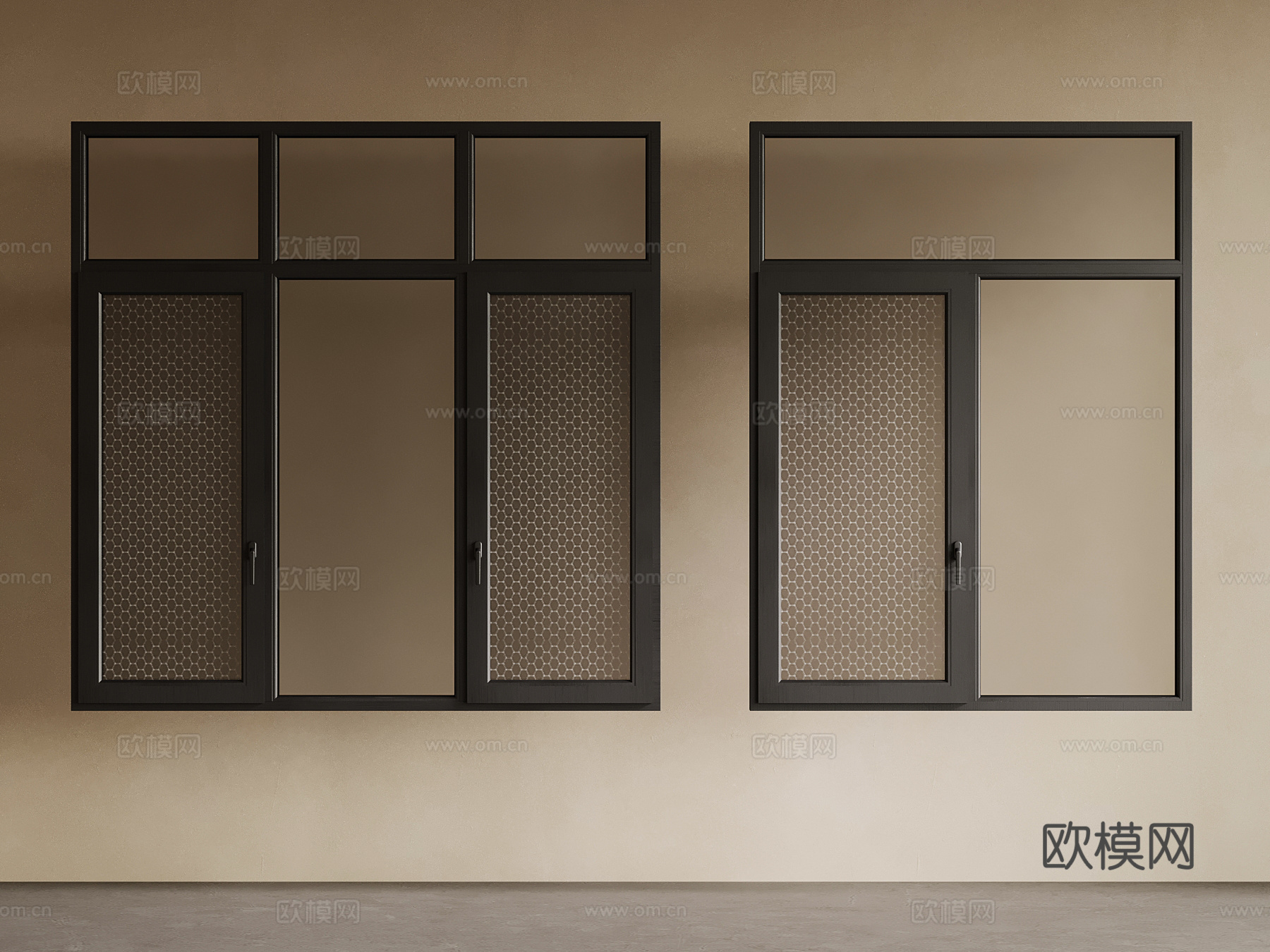 现代窗户su模型