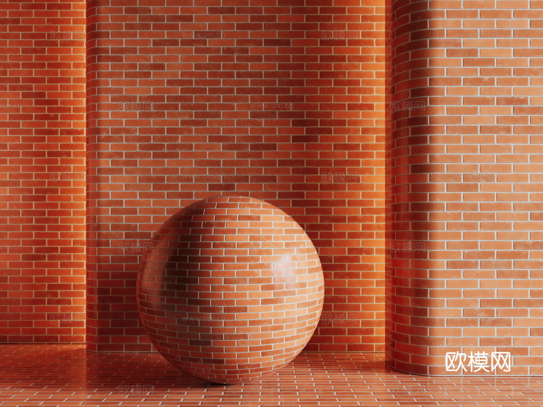 现代砖墙 红色砖墙 仿古砖墙 文化砖墙 工业砖墙su模型