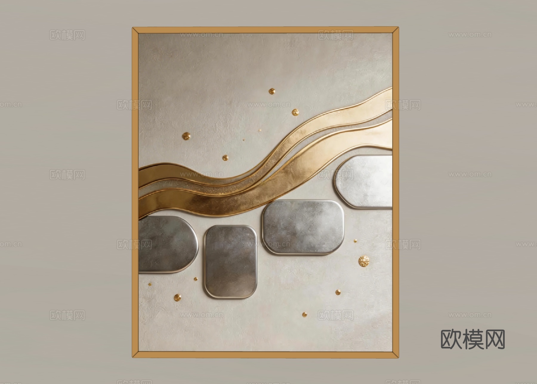 现代轻奢风墙饰 轻奢风装饰画 装饰挂件 装饰挂画 立体墙饰挂su模型