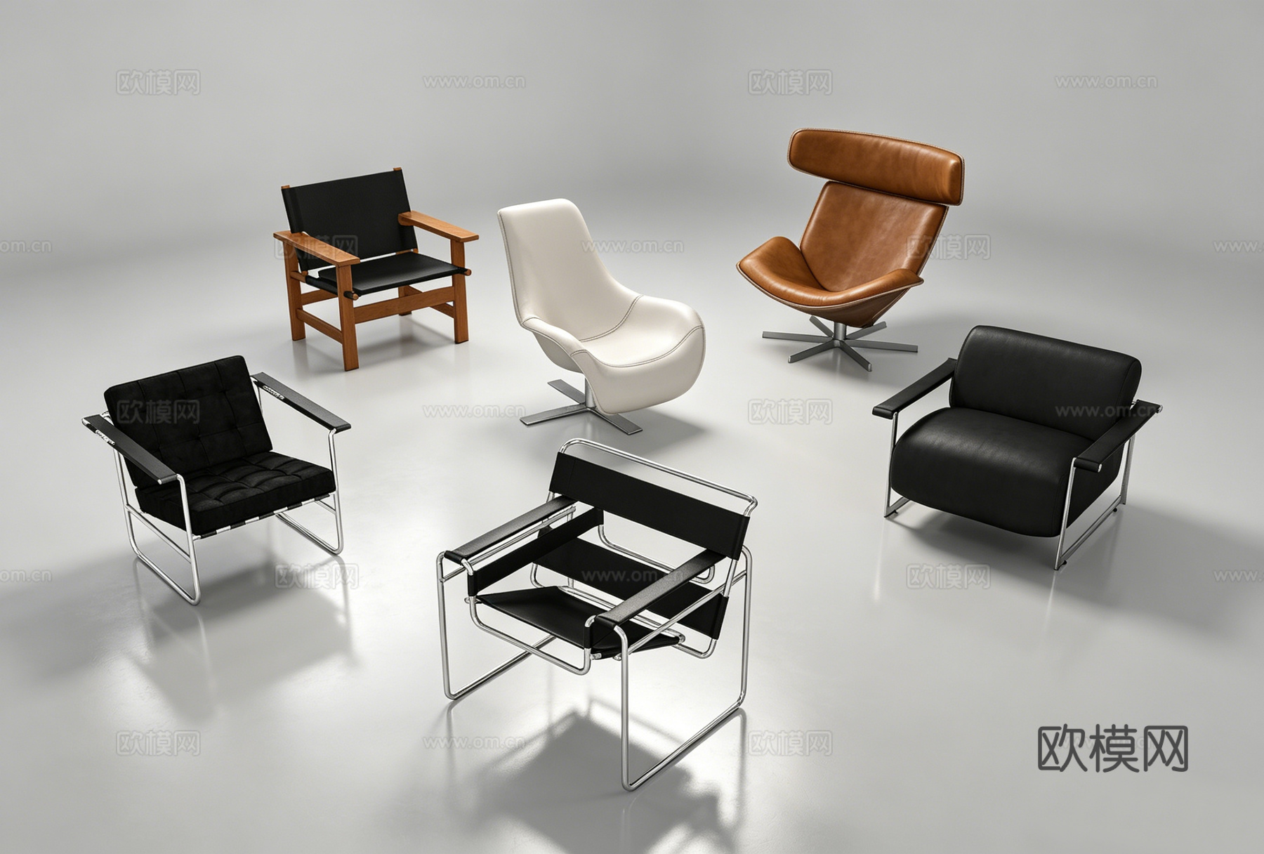 现代单椅su模型