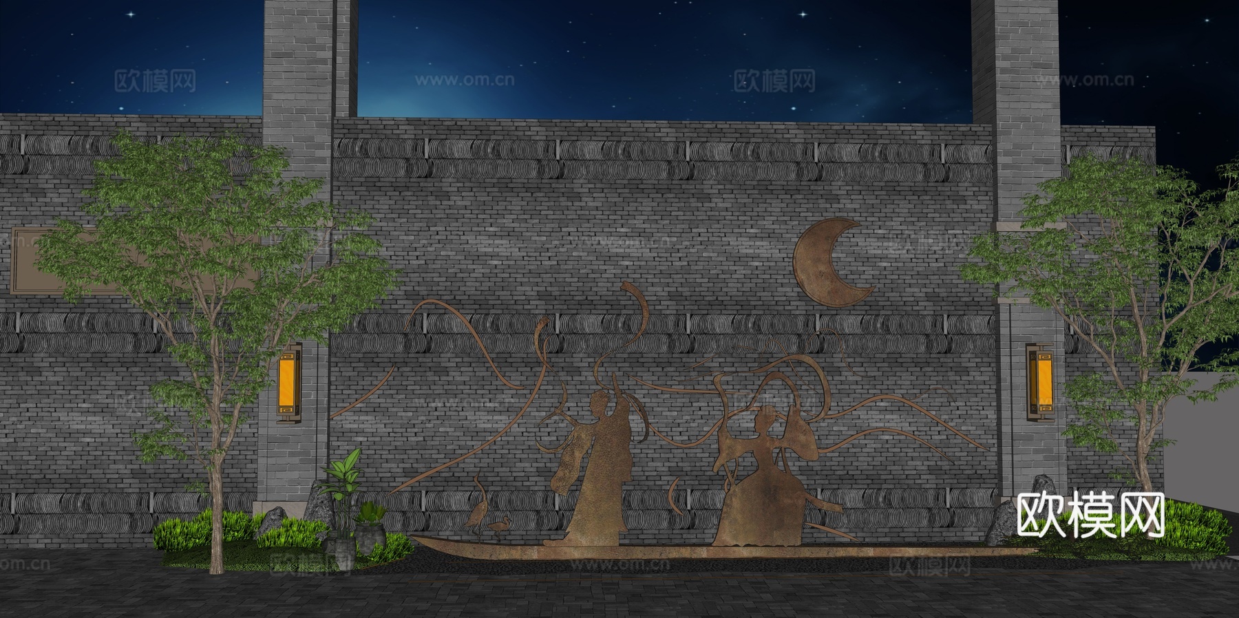 怀旧复古博物馆展示su模型