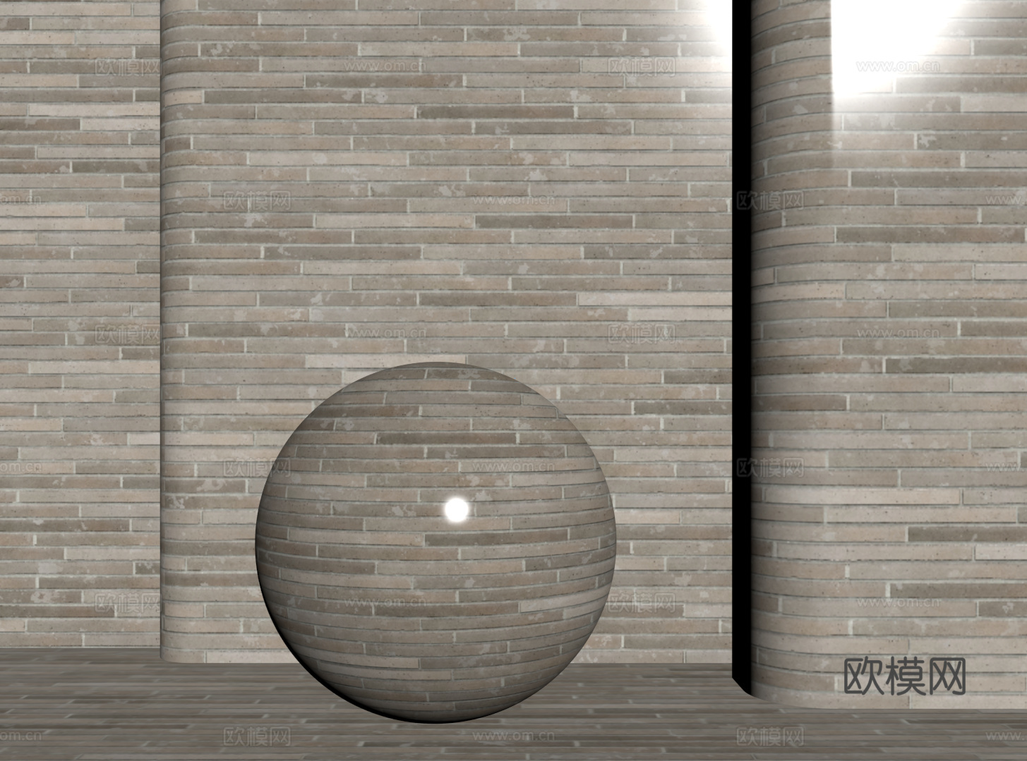 现代砖墙 黄色砖墙 仿古砖墙 文化砖墙 工业砖墙su模型