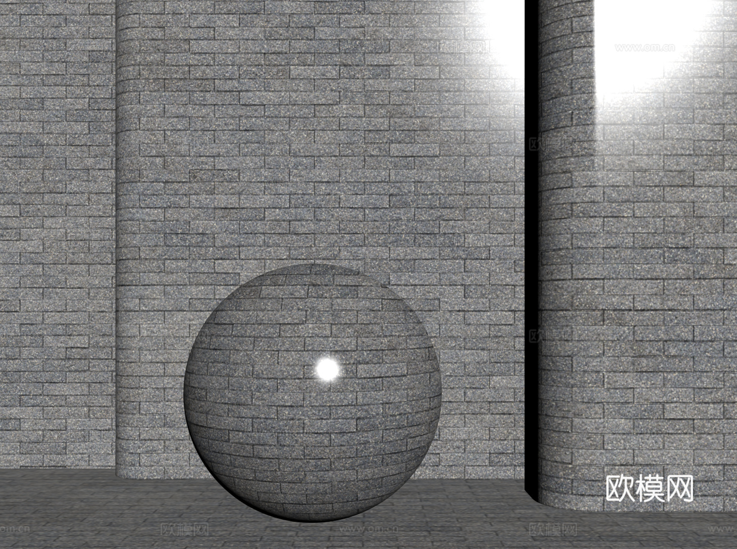 现代砖墙 灰色砖墙 仿古砖墙 文化砖墙 工业砖墙su模型