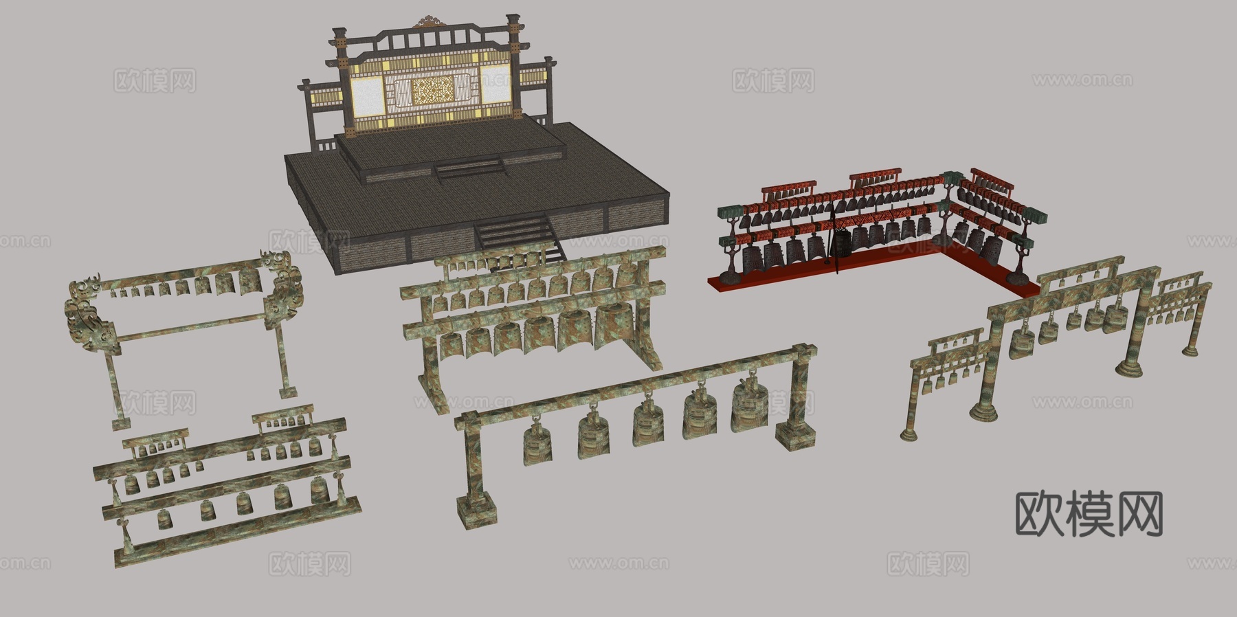 怀旧复古博物馆展示su模型