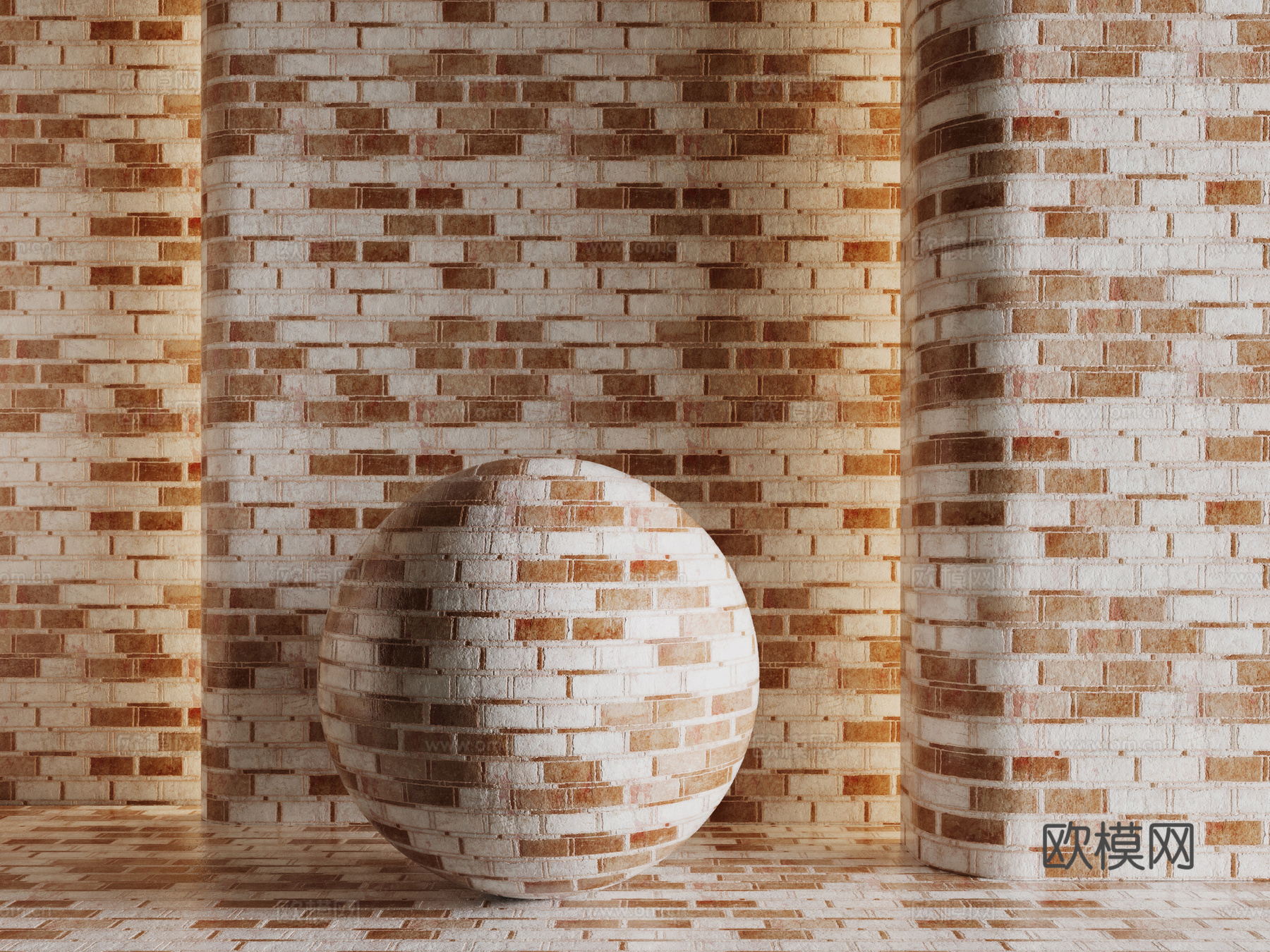 现代砖墙 红色砖墙 仿古砖墙 文化砖墙 工业砖墙su模型