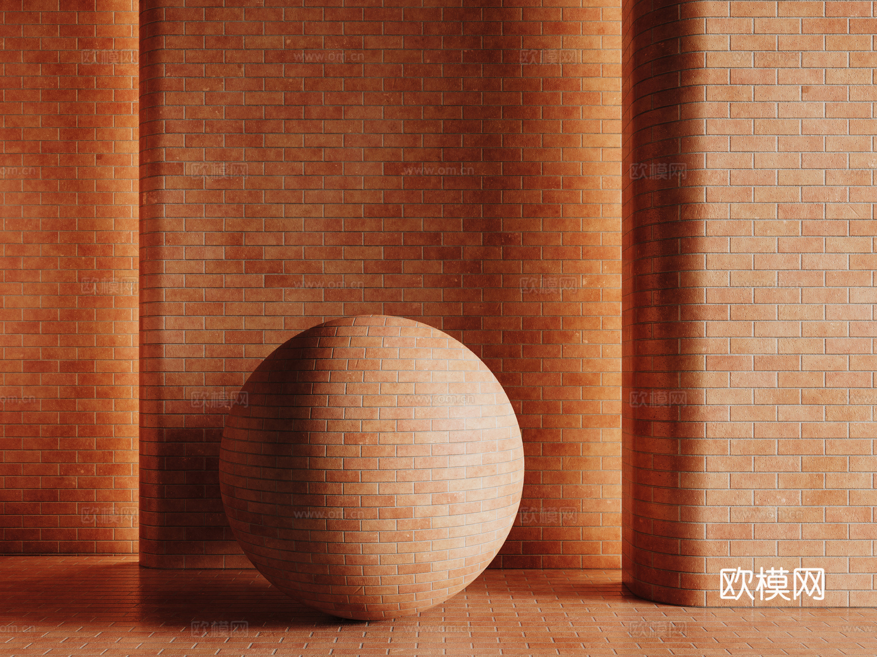 现代砖墙 红色砖墙 仿古砖墙 文化砖墙 工业砖墙su模型