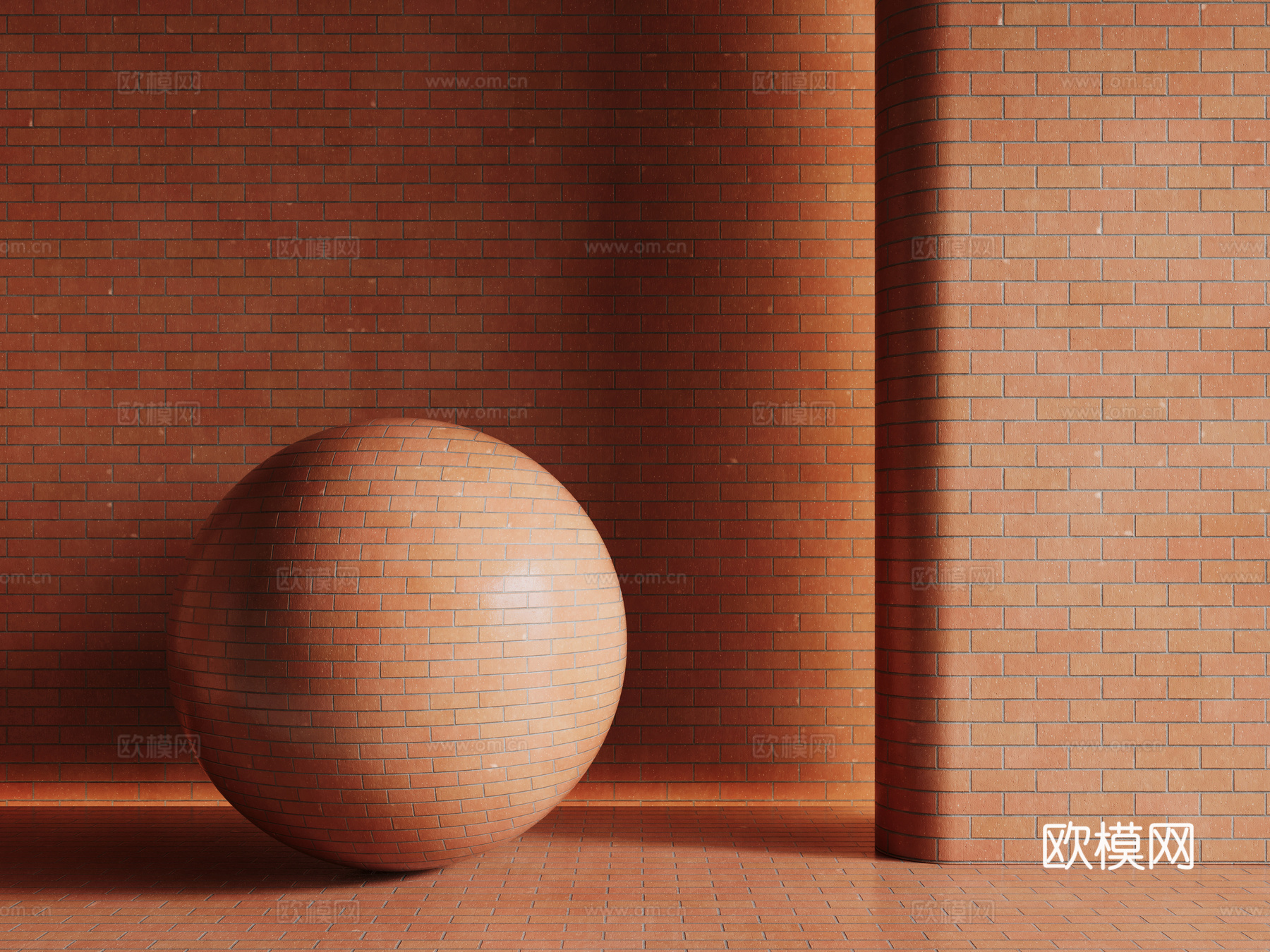 现代砖墙 红色砖墙 仿古砖墙 文化砖墙 工业砖墙su模型