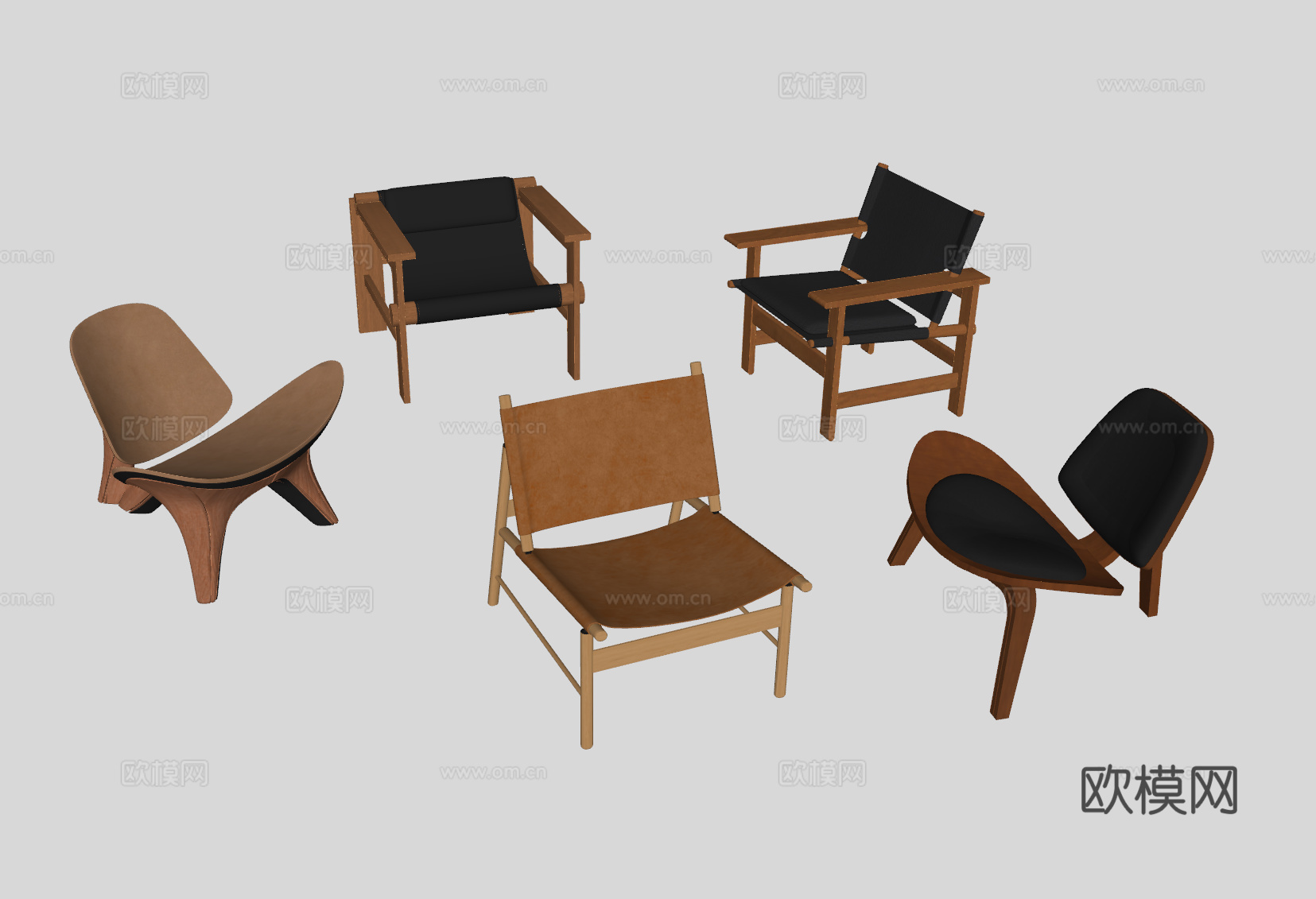 现代单椅su模型