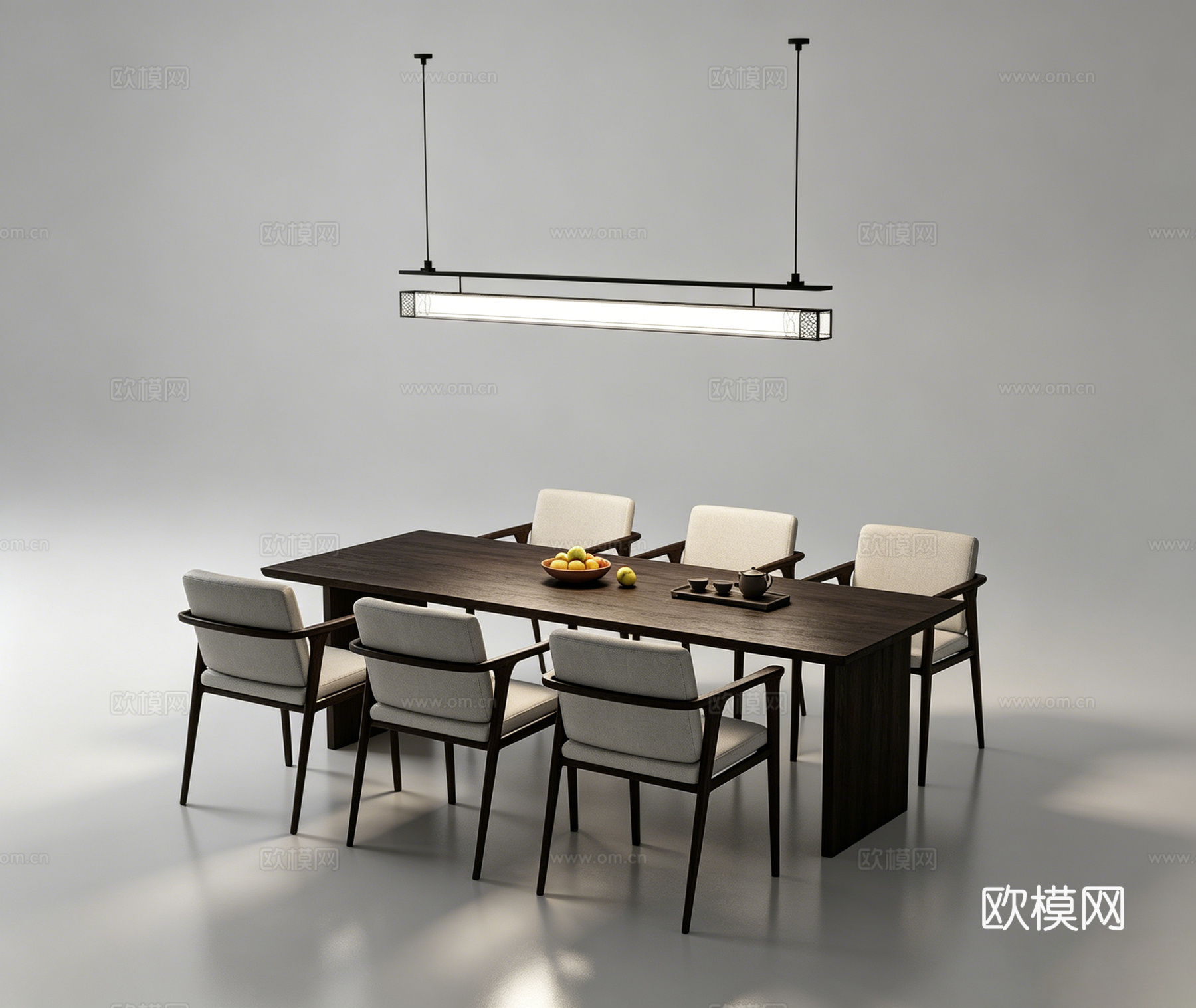 现代餐桌书桌su模型