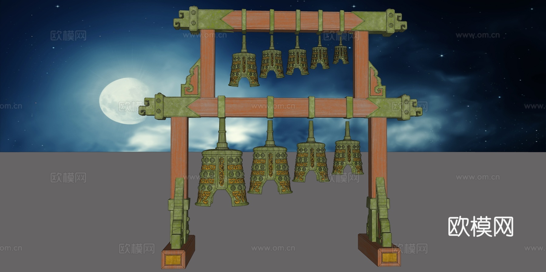 怀旧复古博物馆展示su模型