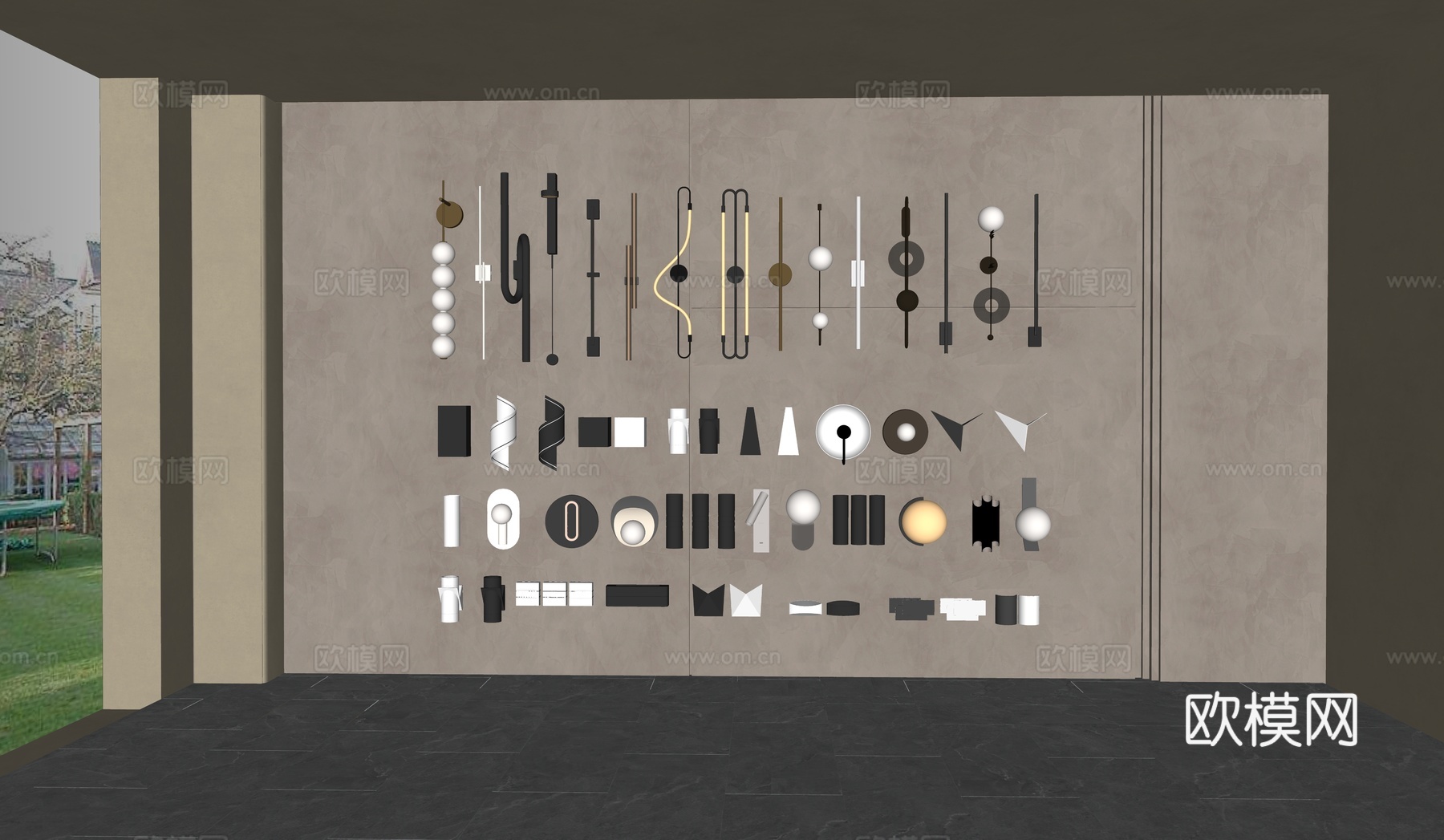 壁灯最全集合su模型