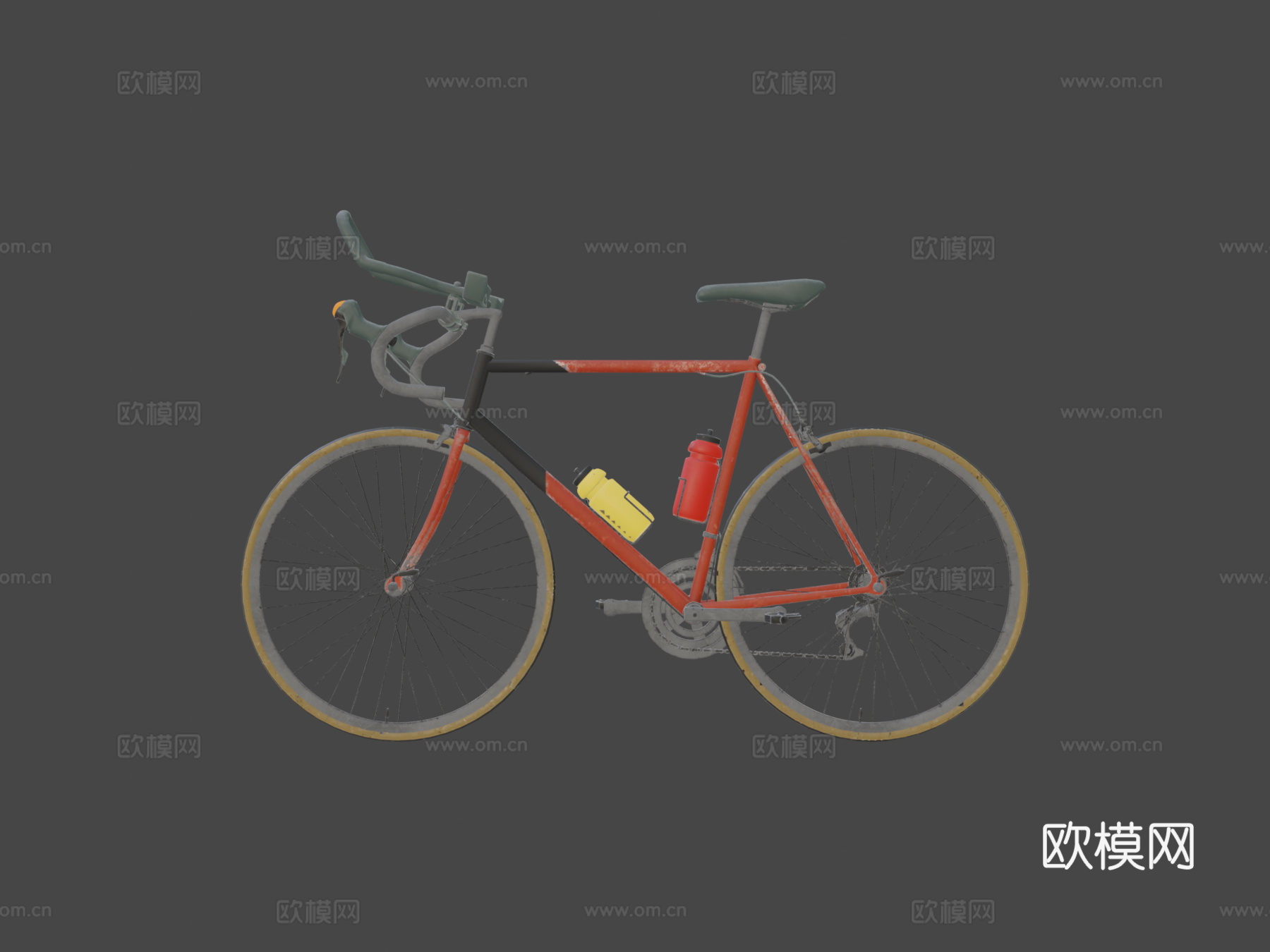 竞赛自行车su模型
