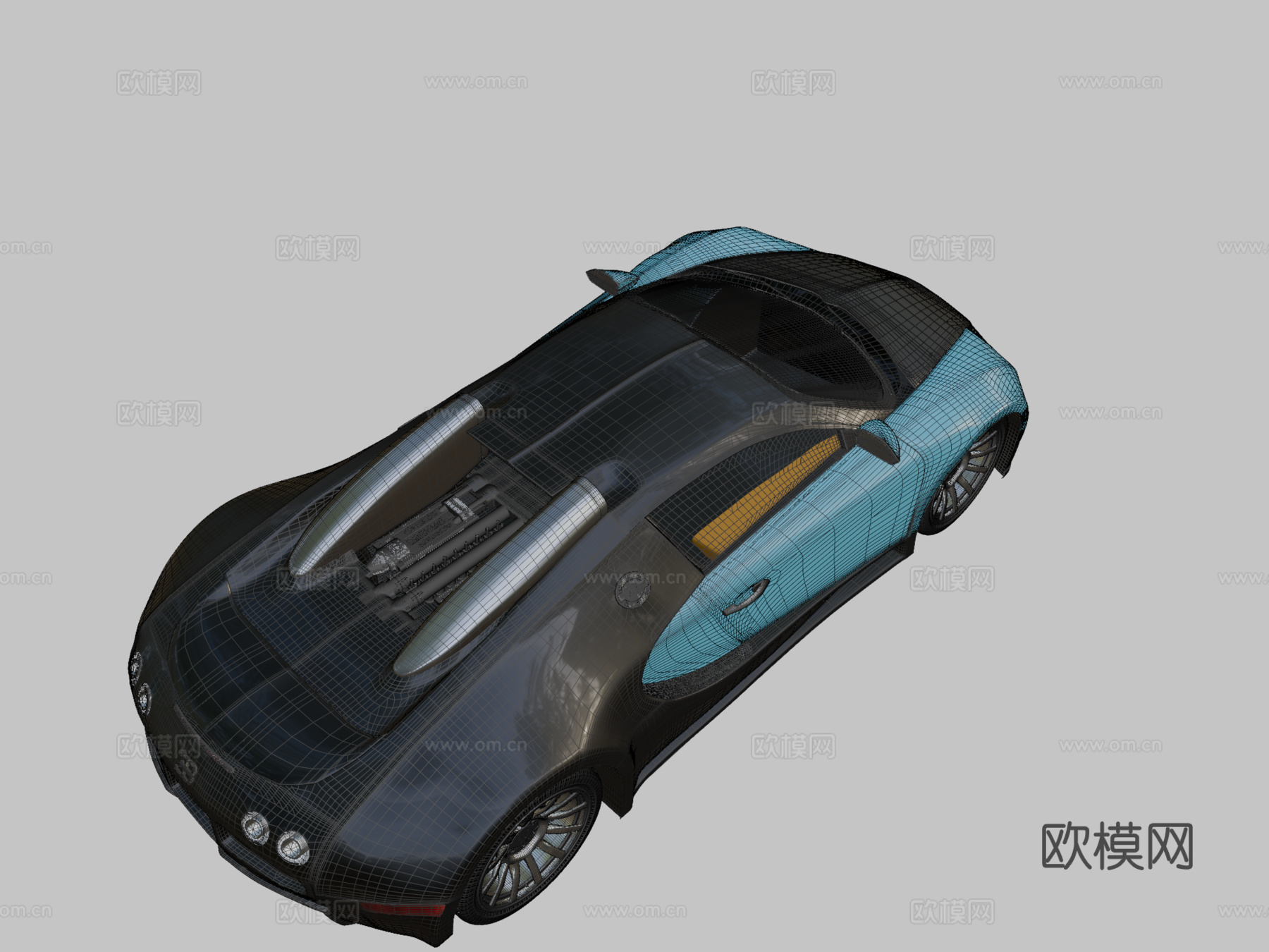 布加迪威龙 16.4su模型