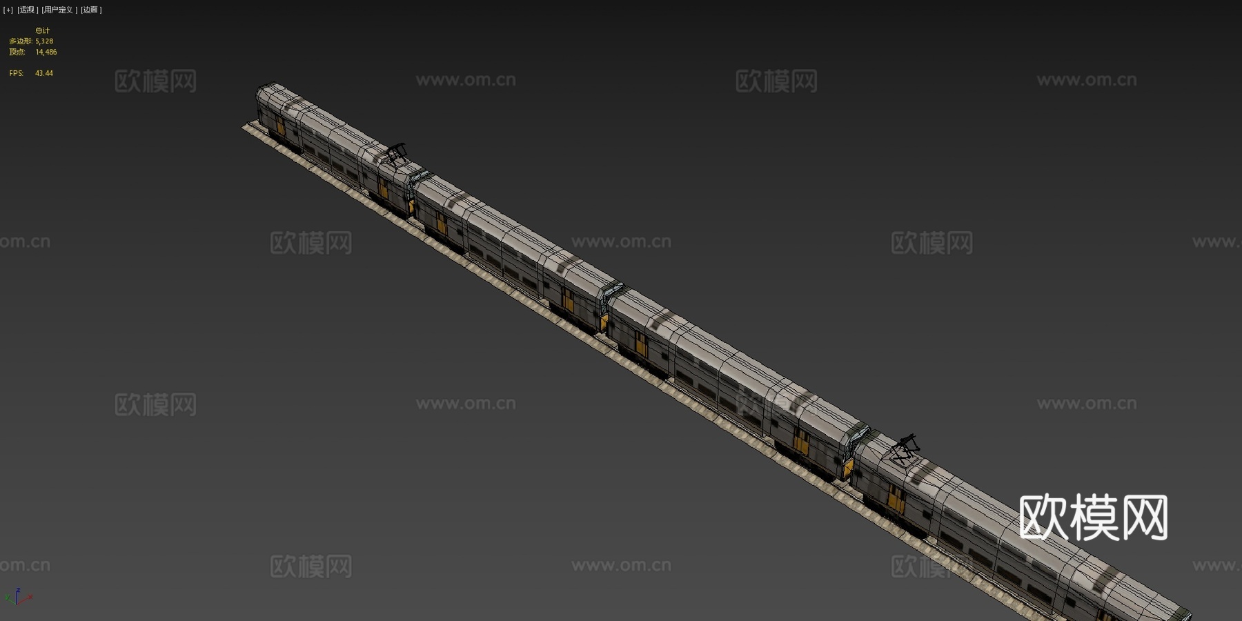 悉尼火车 S 组低多边形su模型