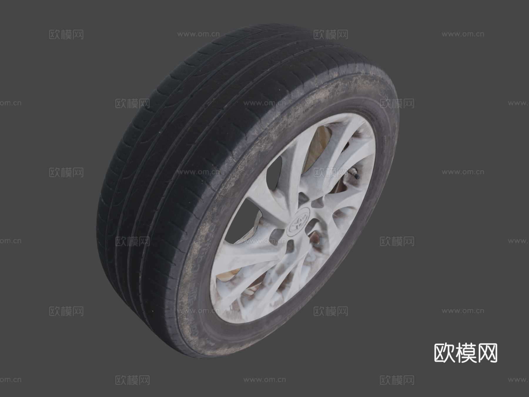 带丰田轮圈的轮胎su模型