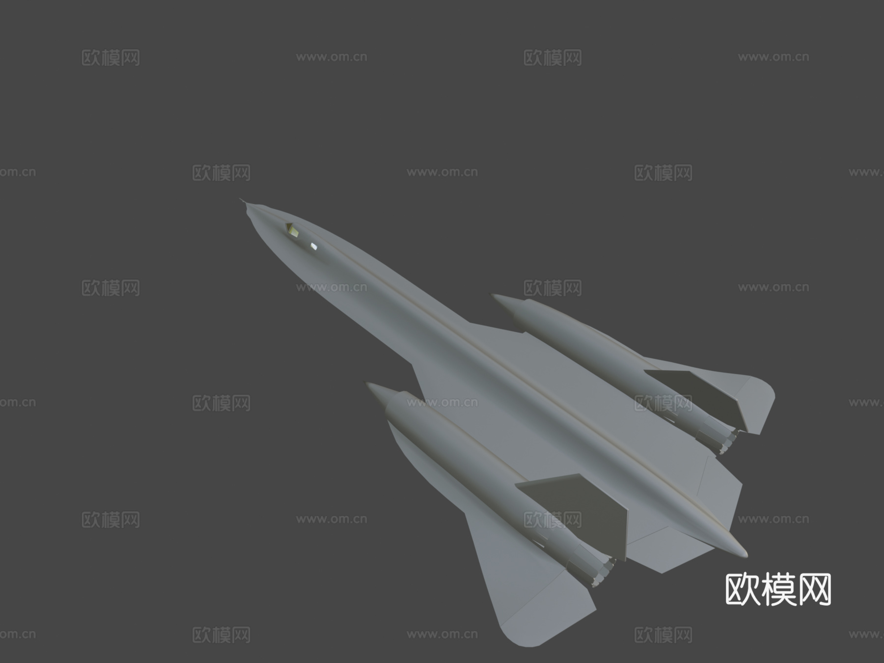 YF12A黑鸟喷气式战斗机3d模型