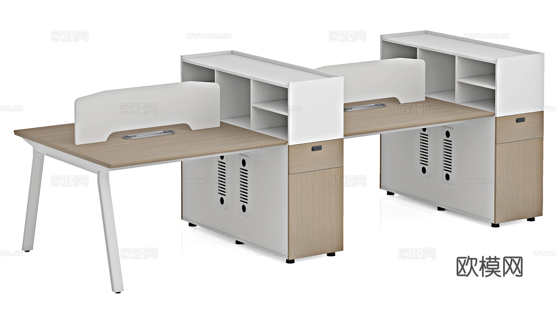 现代办公桌3d模型