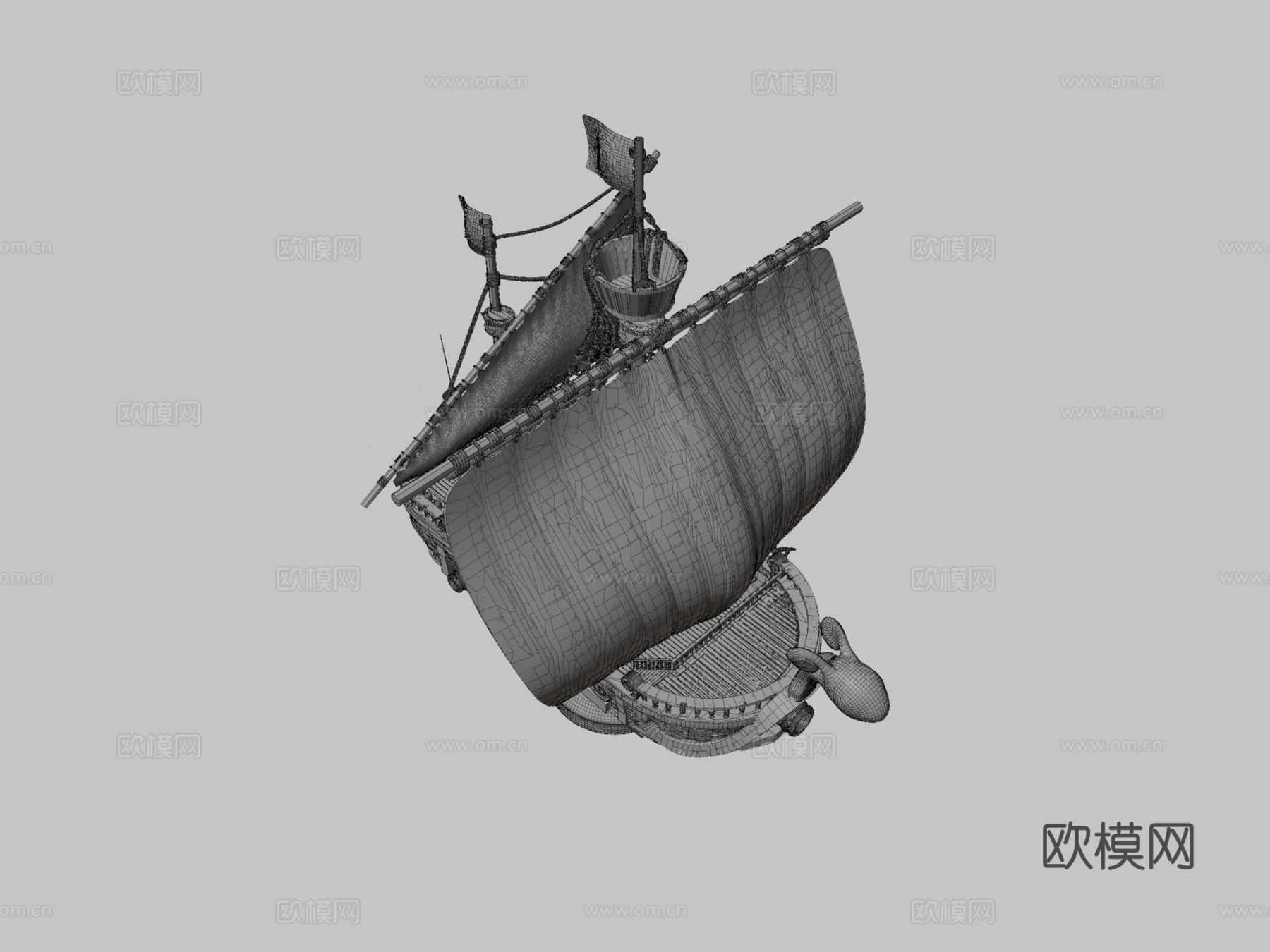 海贼王黄金梅丽号3D可打印su模型