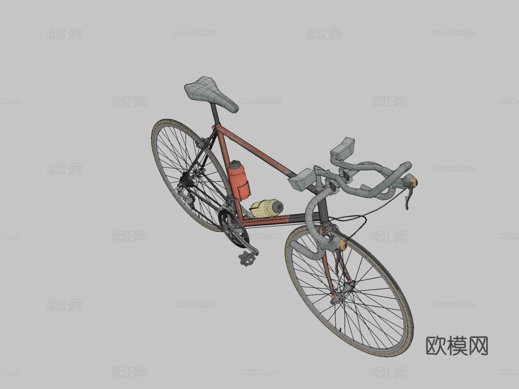 竞赛自行车su模型