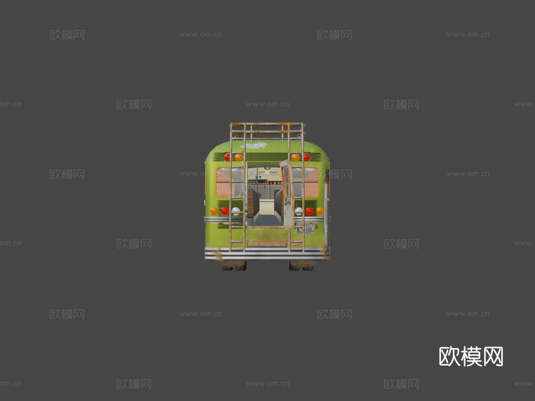 危地马拉鸡巴士su模型