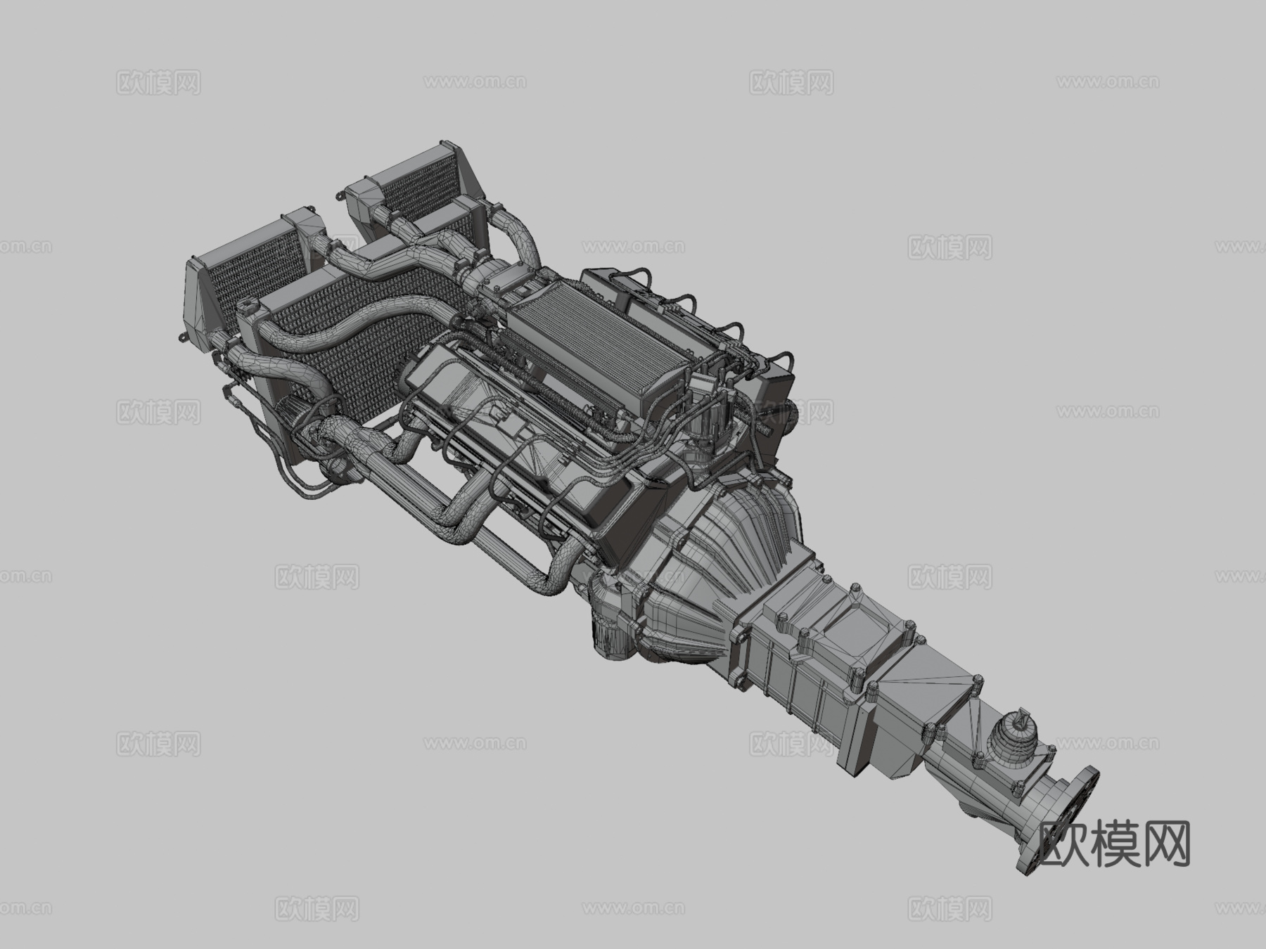 汽车发动机V8通用350Unity谢哈布房屋su模型