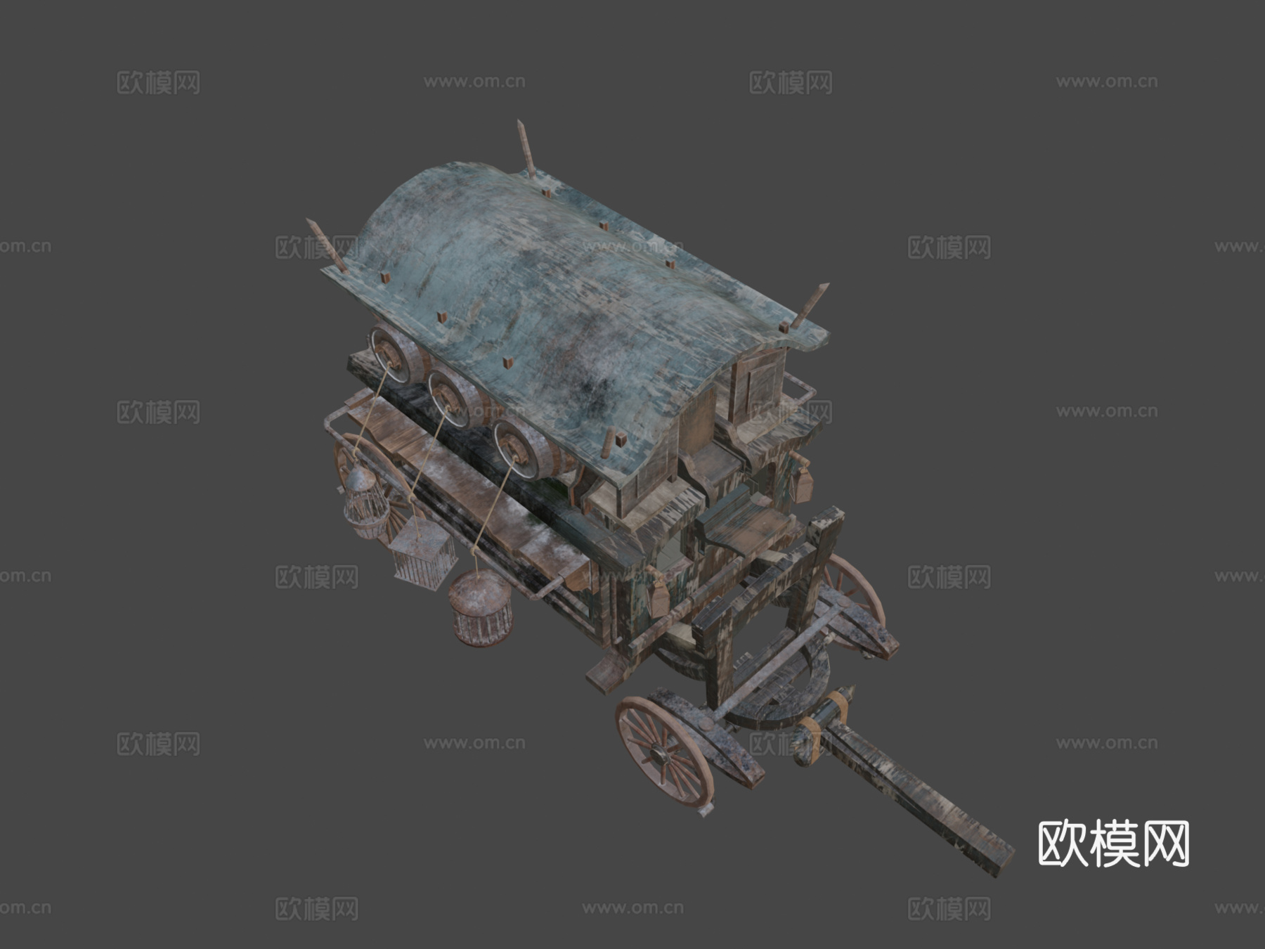 损坏车厢su模型