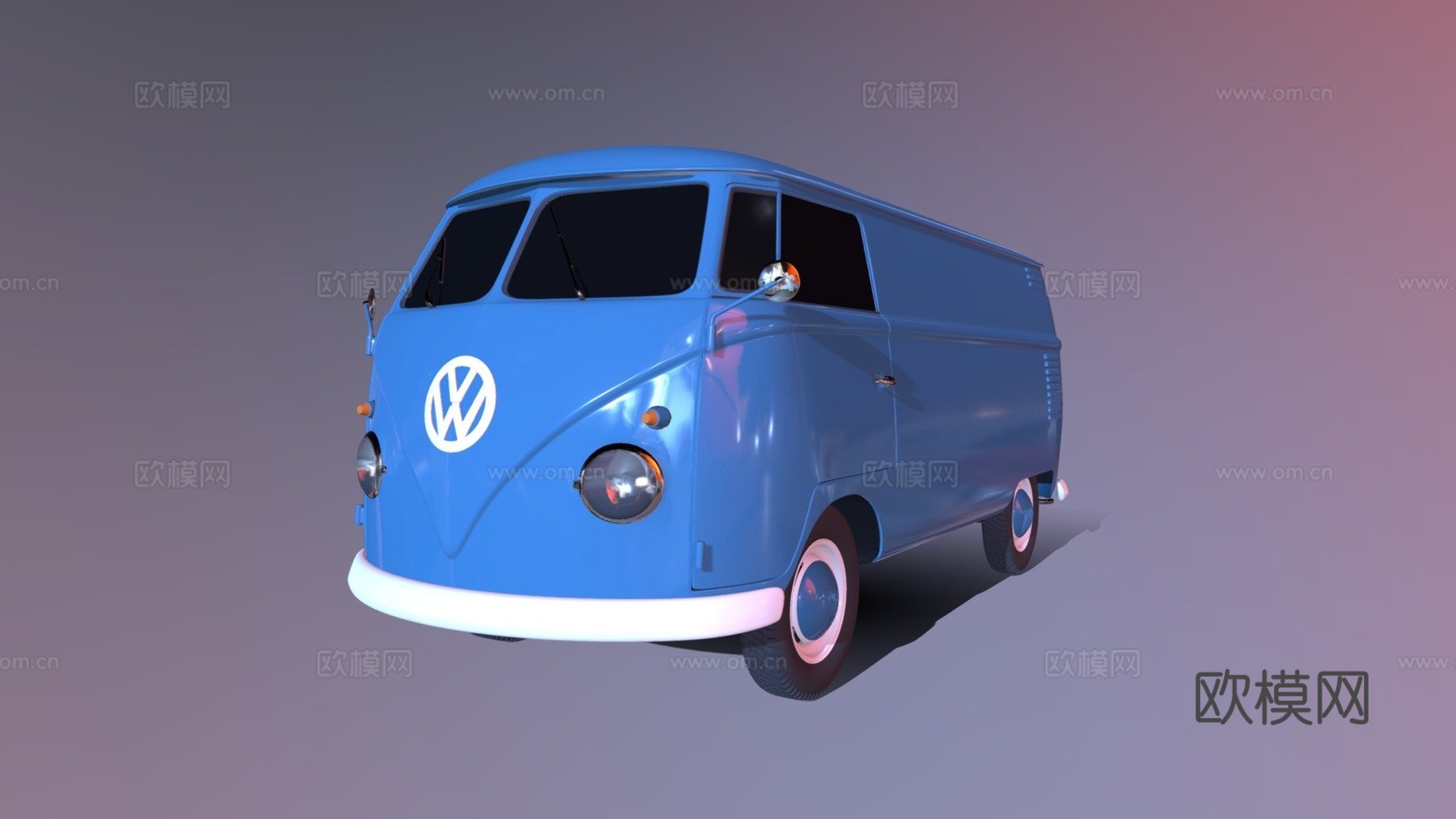 大众运输车T1厢式货车su模型