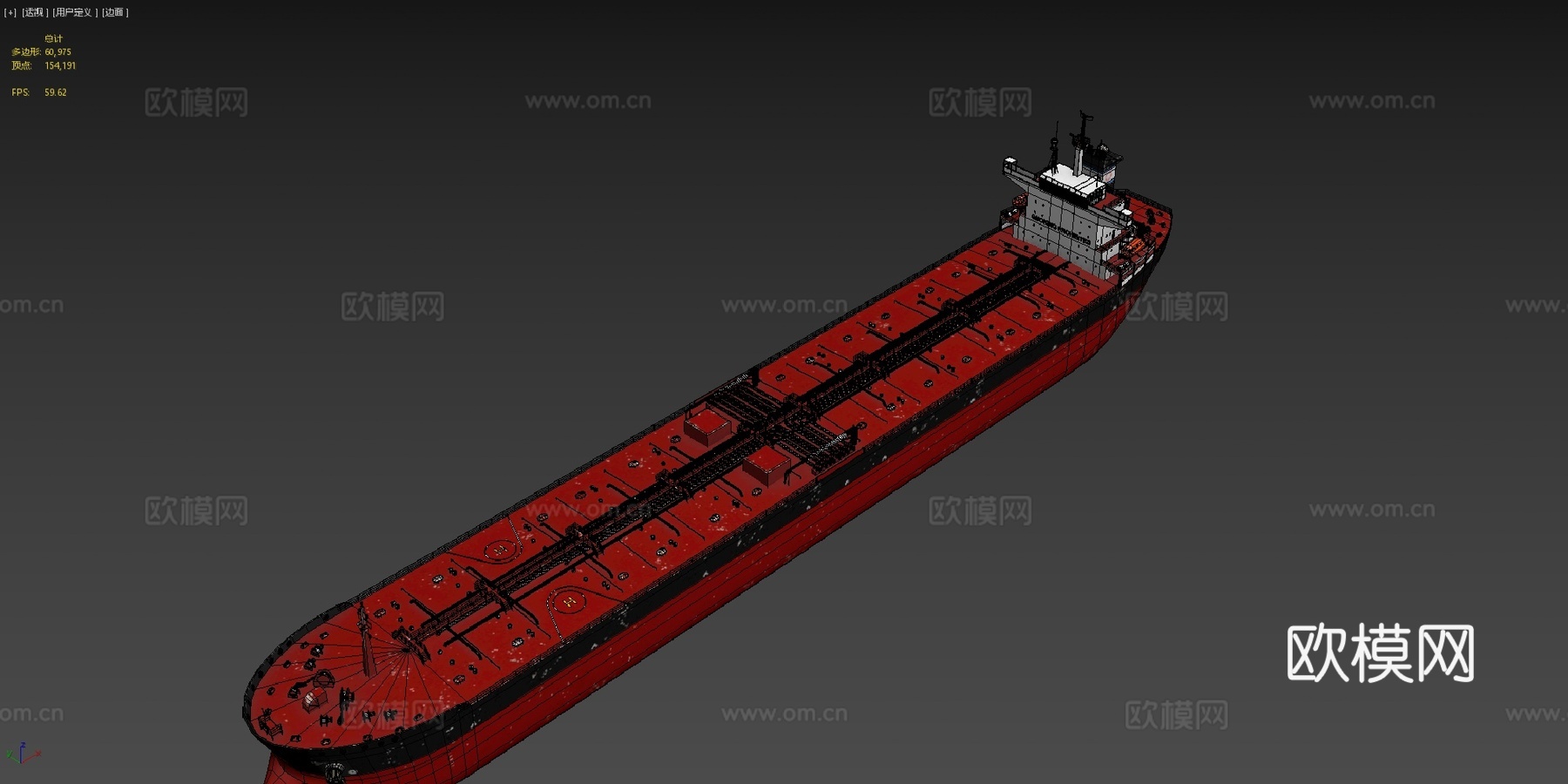 巴拿马型 油轮 245米 低多边形su模型