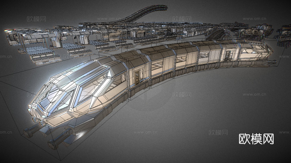 车站和单轨铁路进行中6su模型