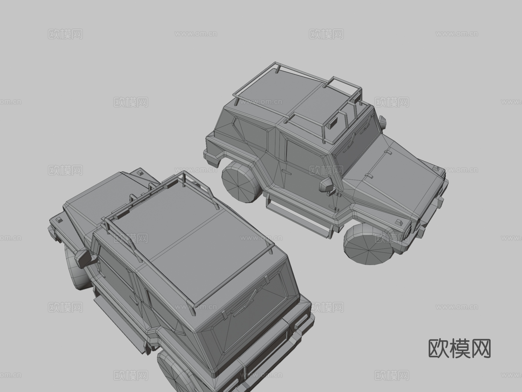 泽特吉普双门巴西迷彩3d模型