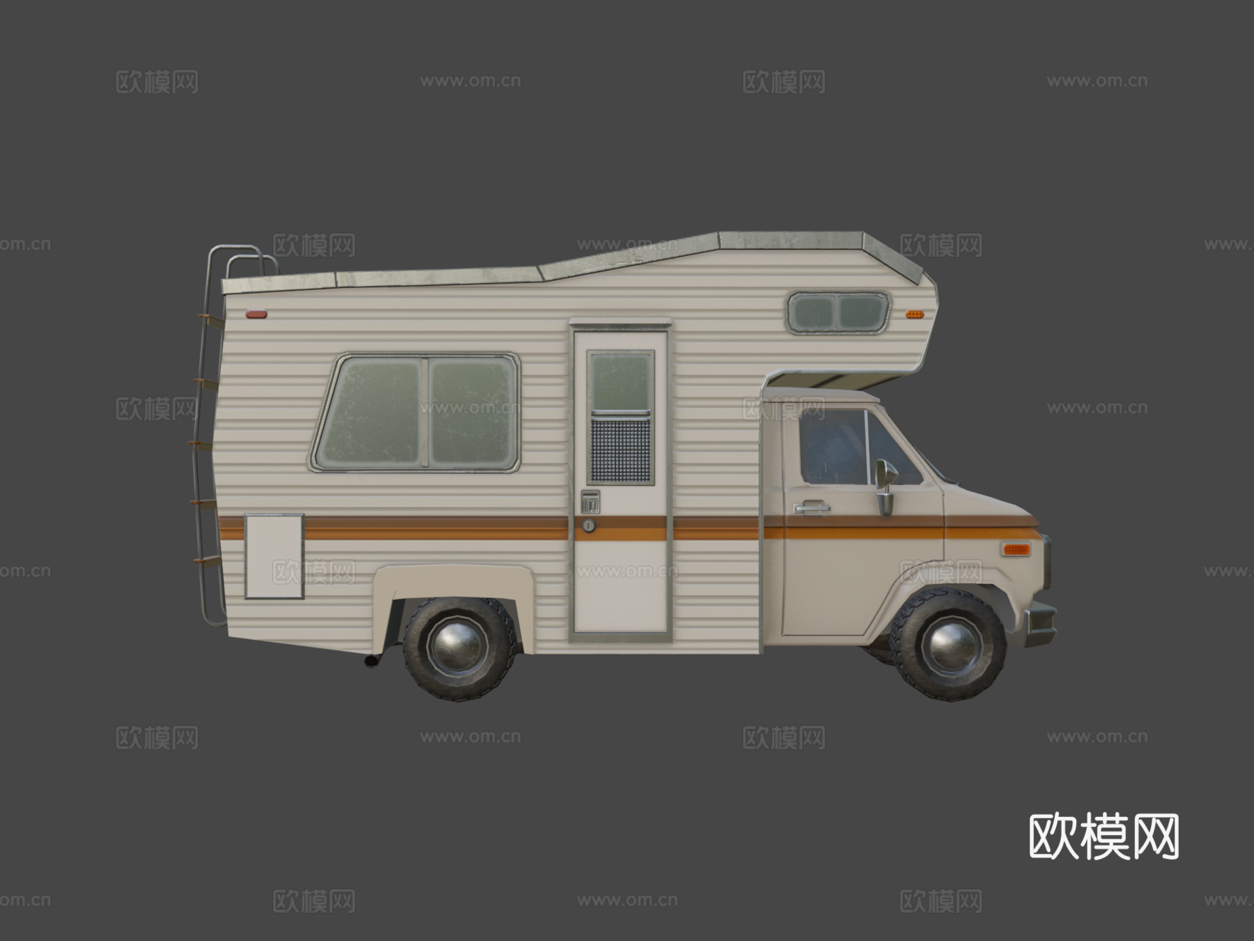 年代露营车su模型