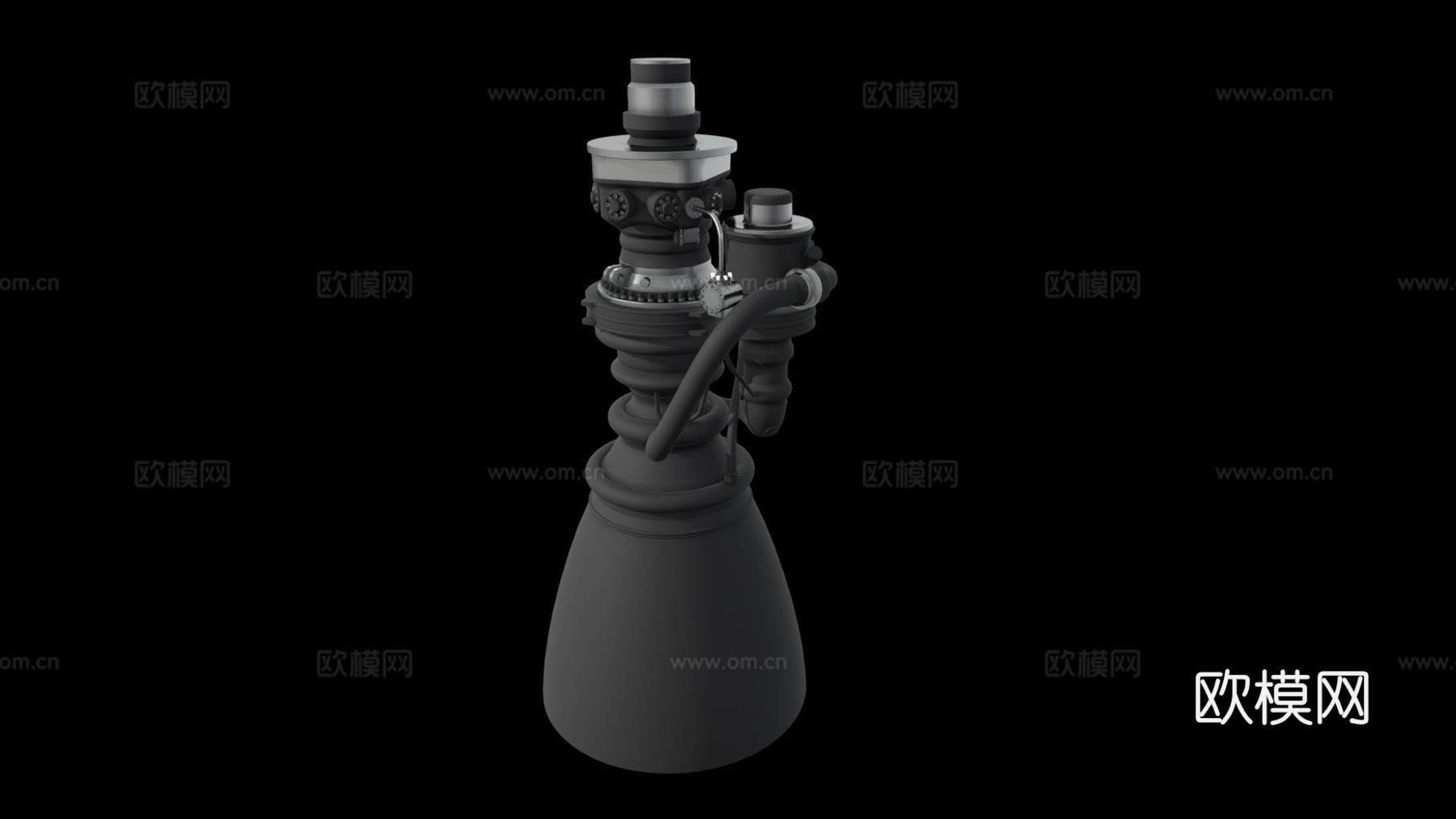 SpaceX星舰猛禽3发动机su模型