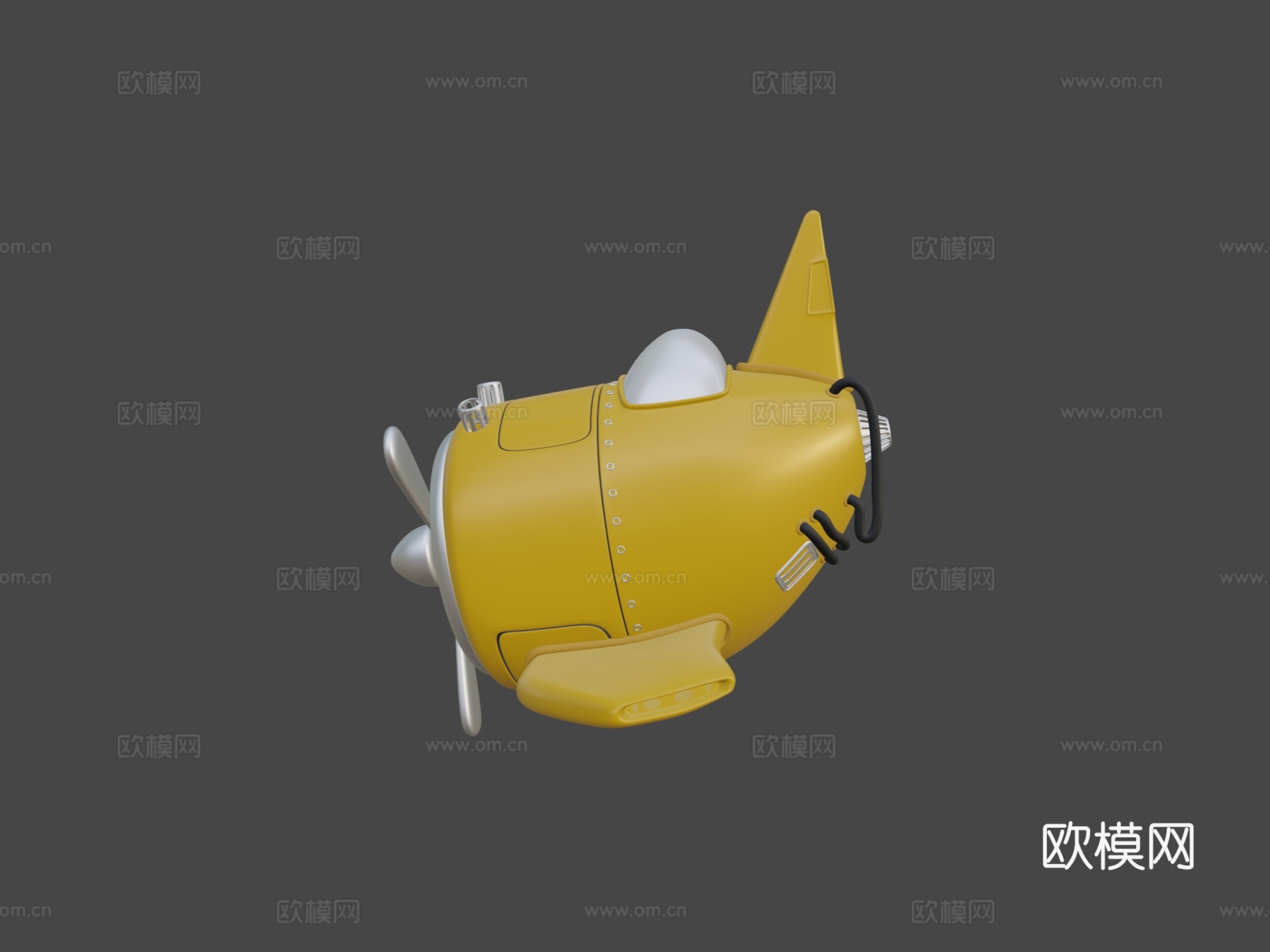 卡通飞机su模型