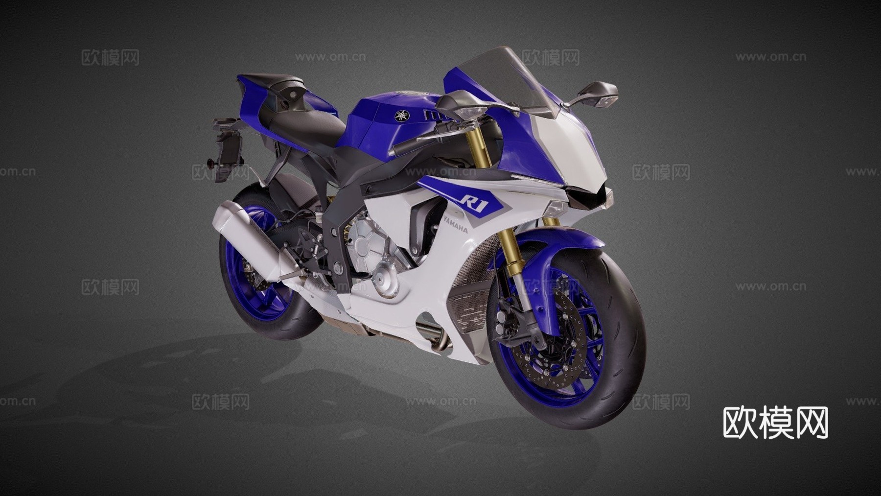 雅马哈R1超级运动摩托车su模型