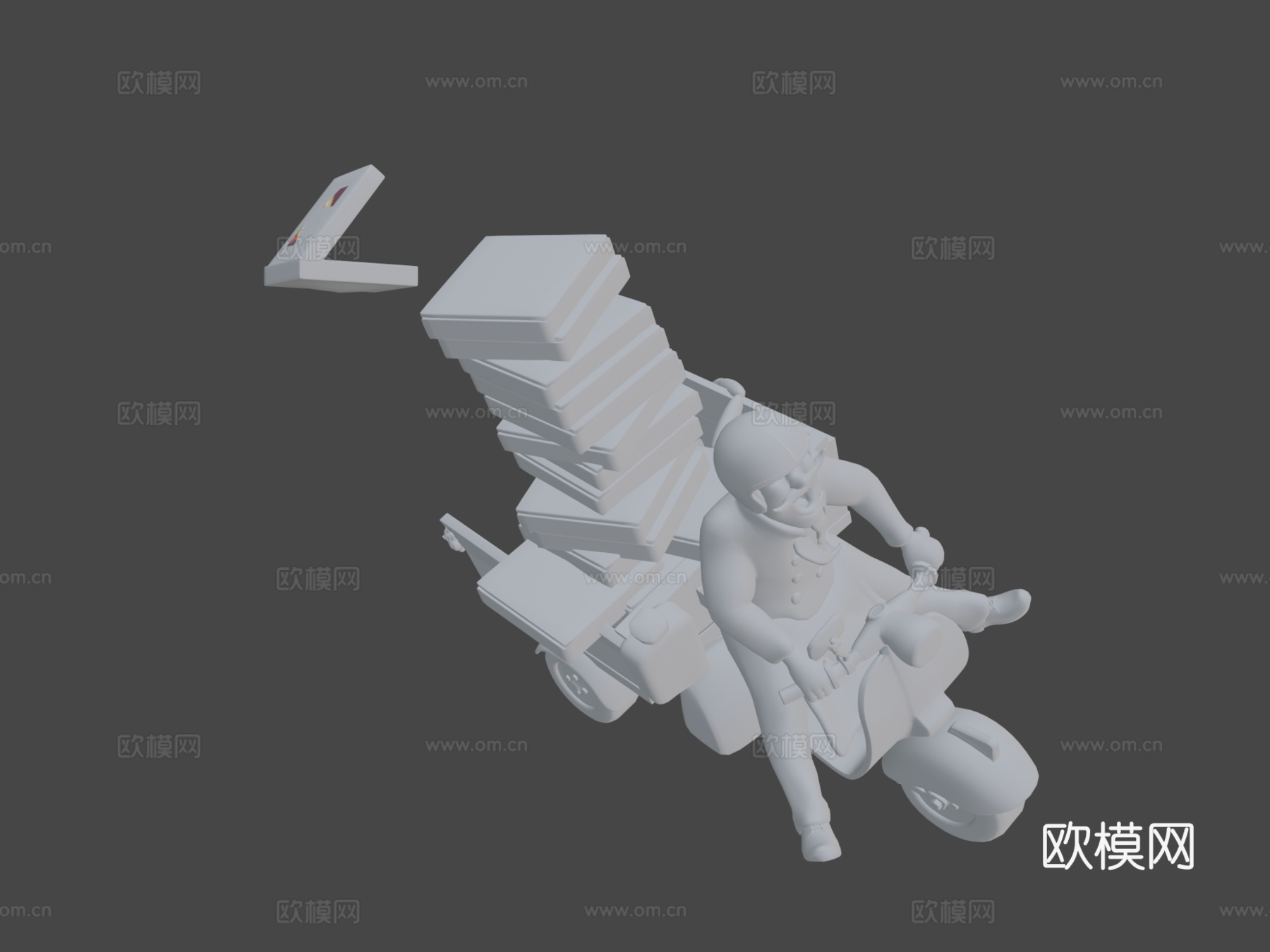 疯狂披萨送货厨师su模型