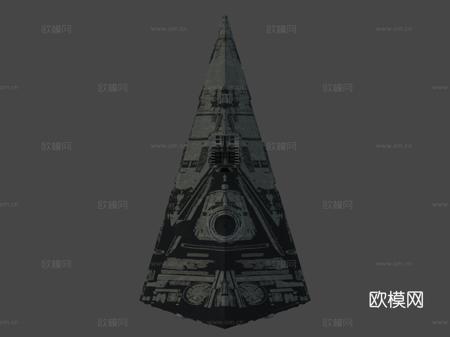 星球大战星际驱逐舰带灯光su模型