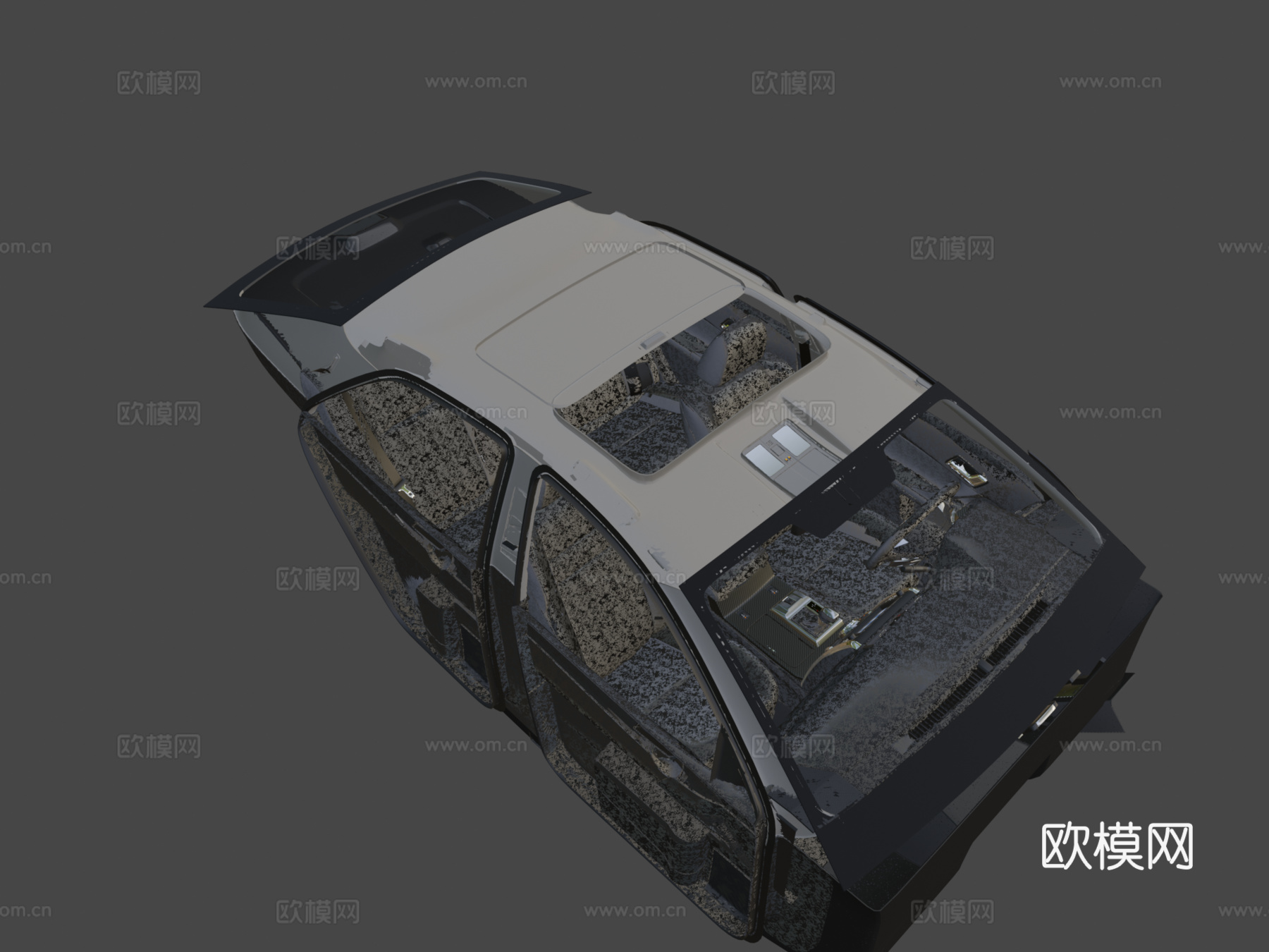 丰田 Mark X 内饰 Yuxdesign 高多边形su模型