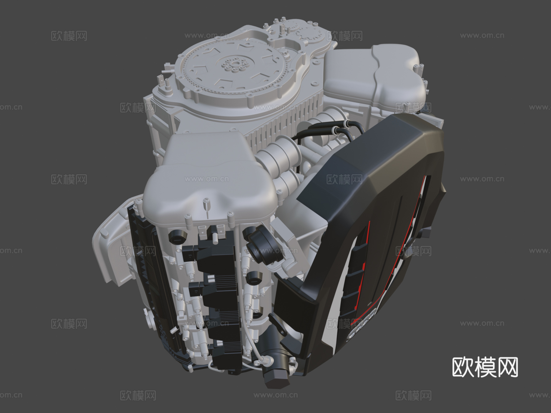 奥迪 S8 TFSI V8 发动机su模型