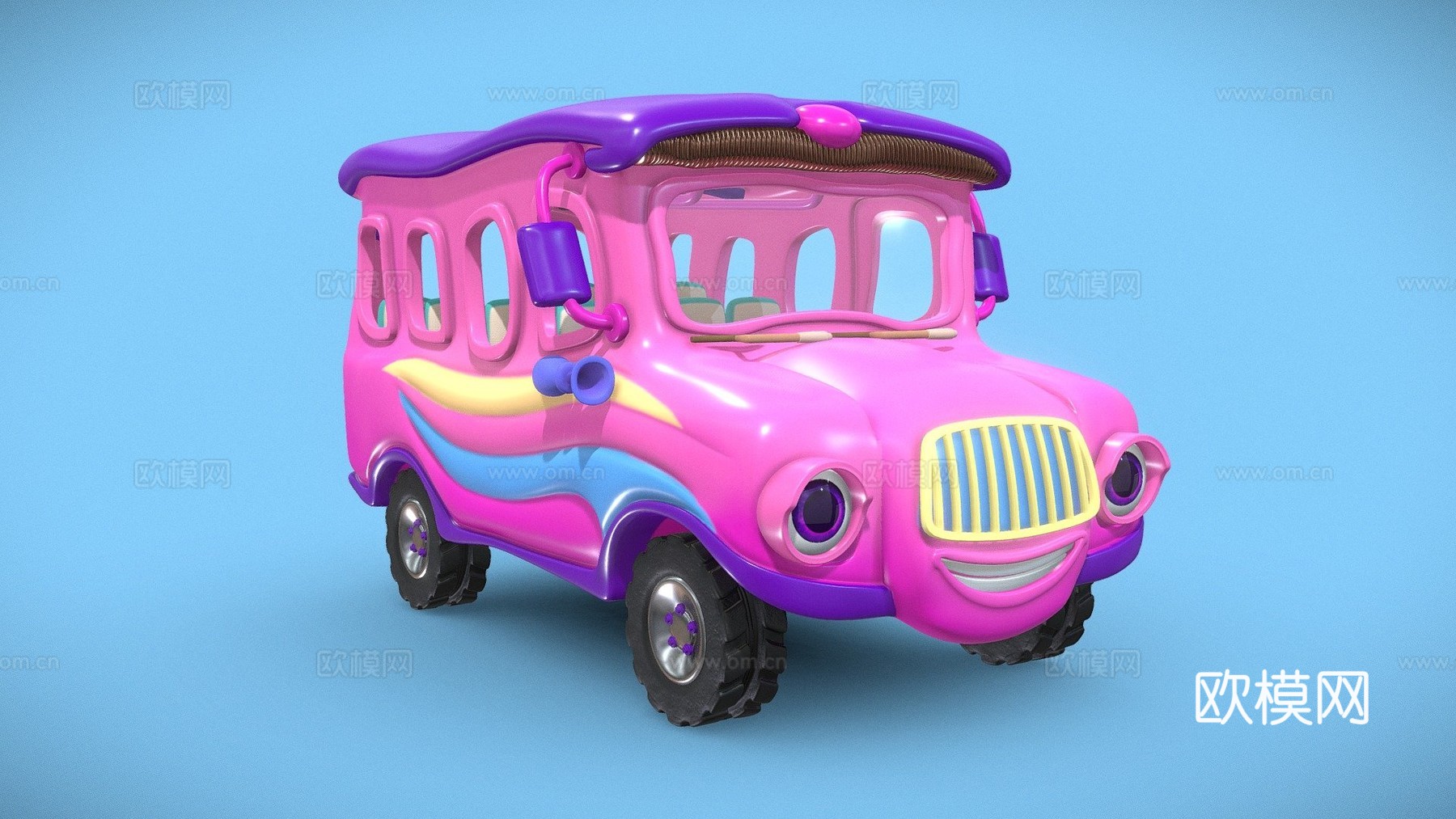 卡通巴士su模型