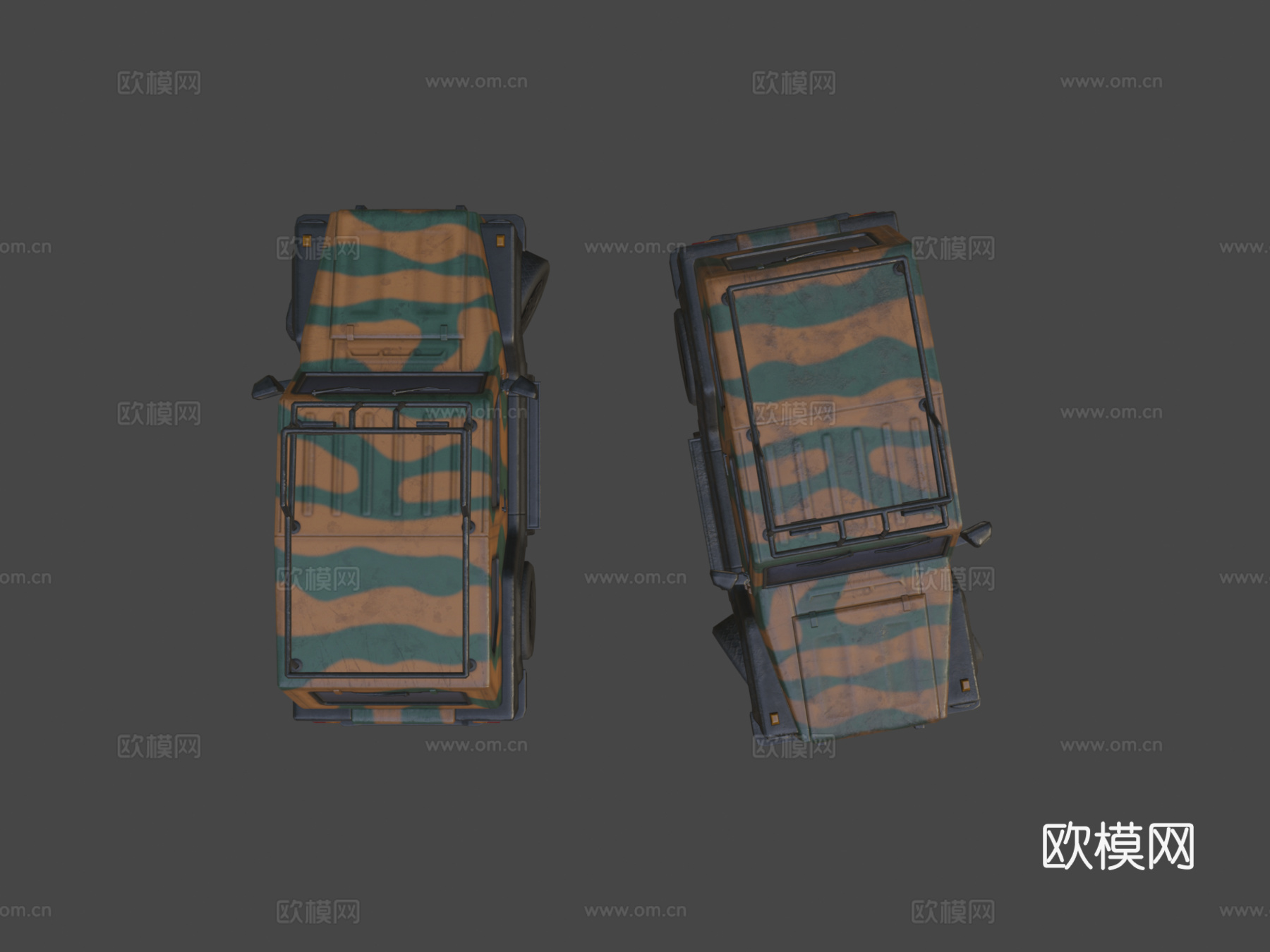 泽特吉普双门巴西迷彩3d模型