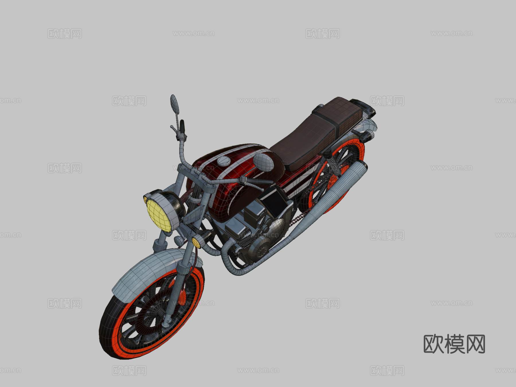 经典摩托车su模型