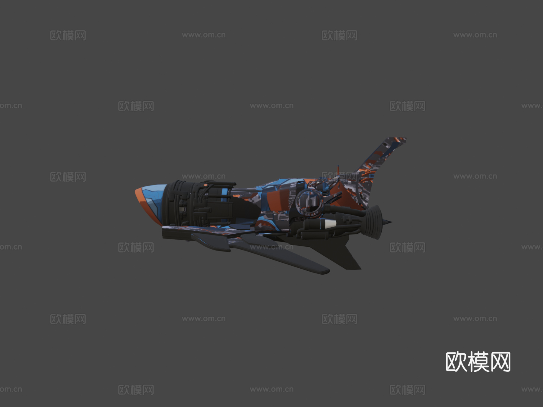 太空飞船复古进化版su模型