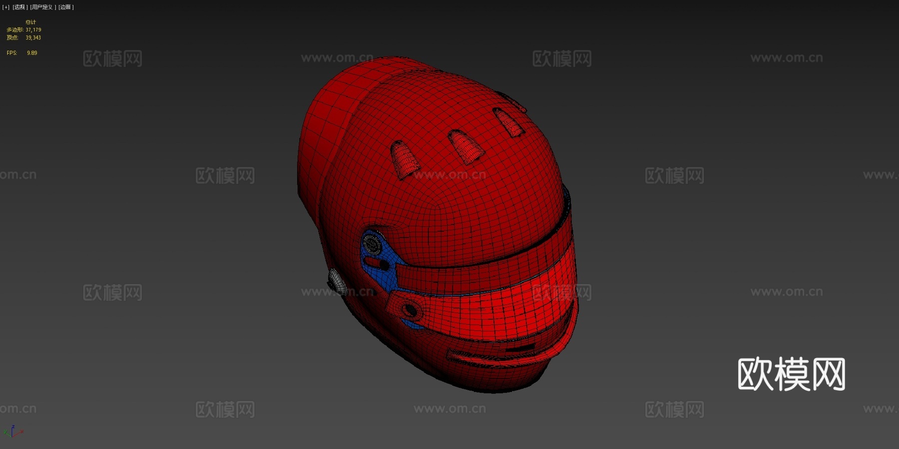现代F1赛车头盔su模型