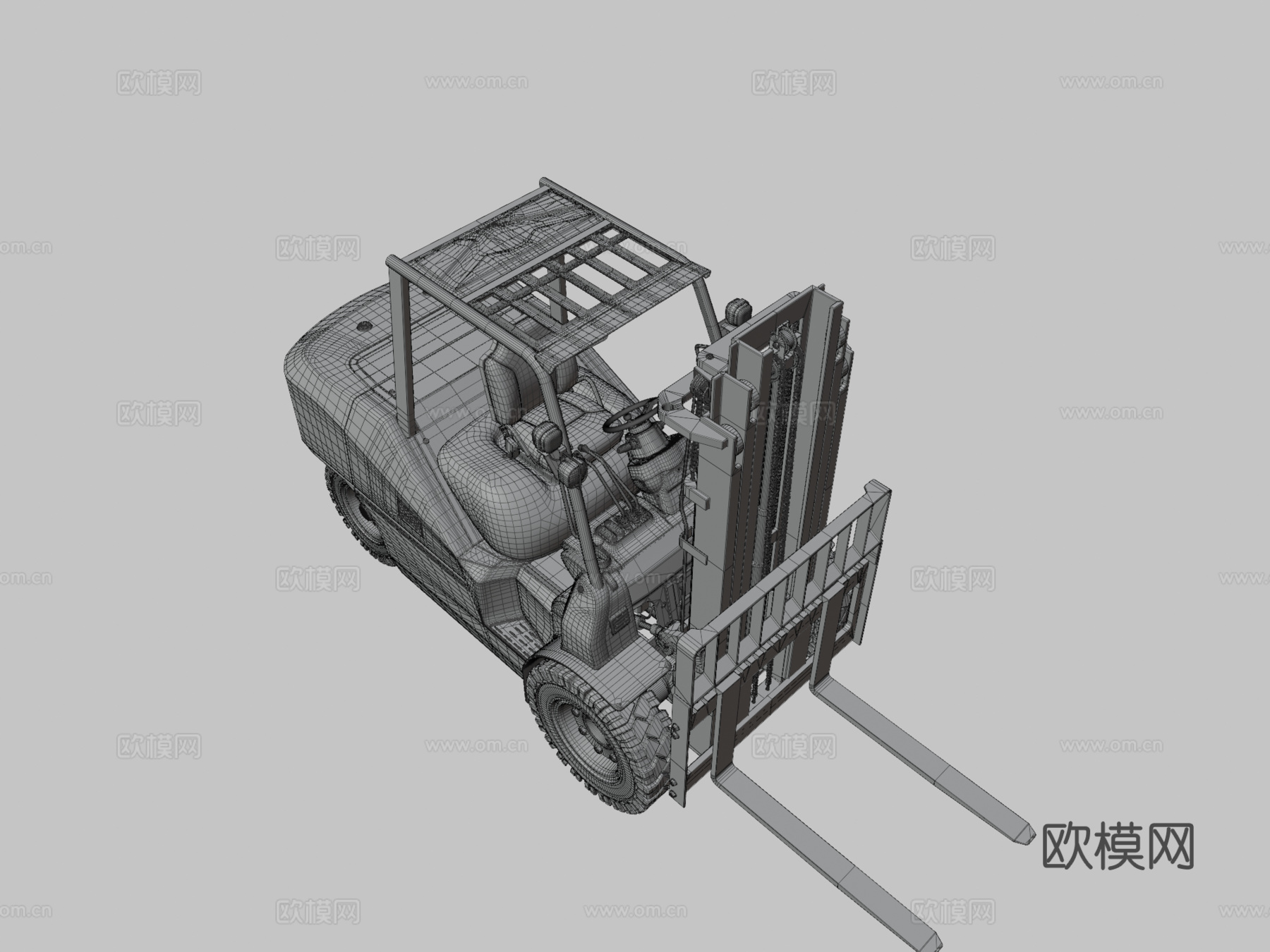 详细叉车su模型