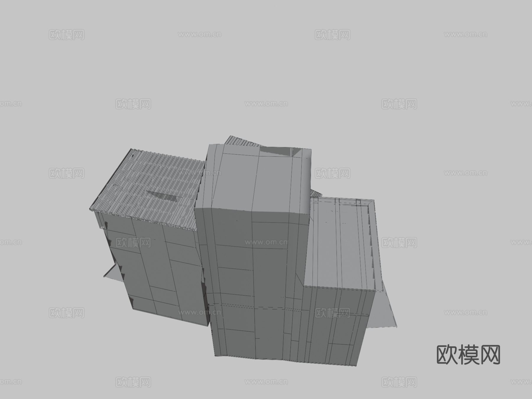里约贫民窟街景su模型