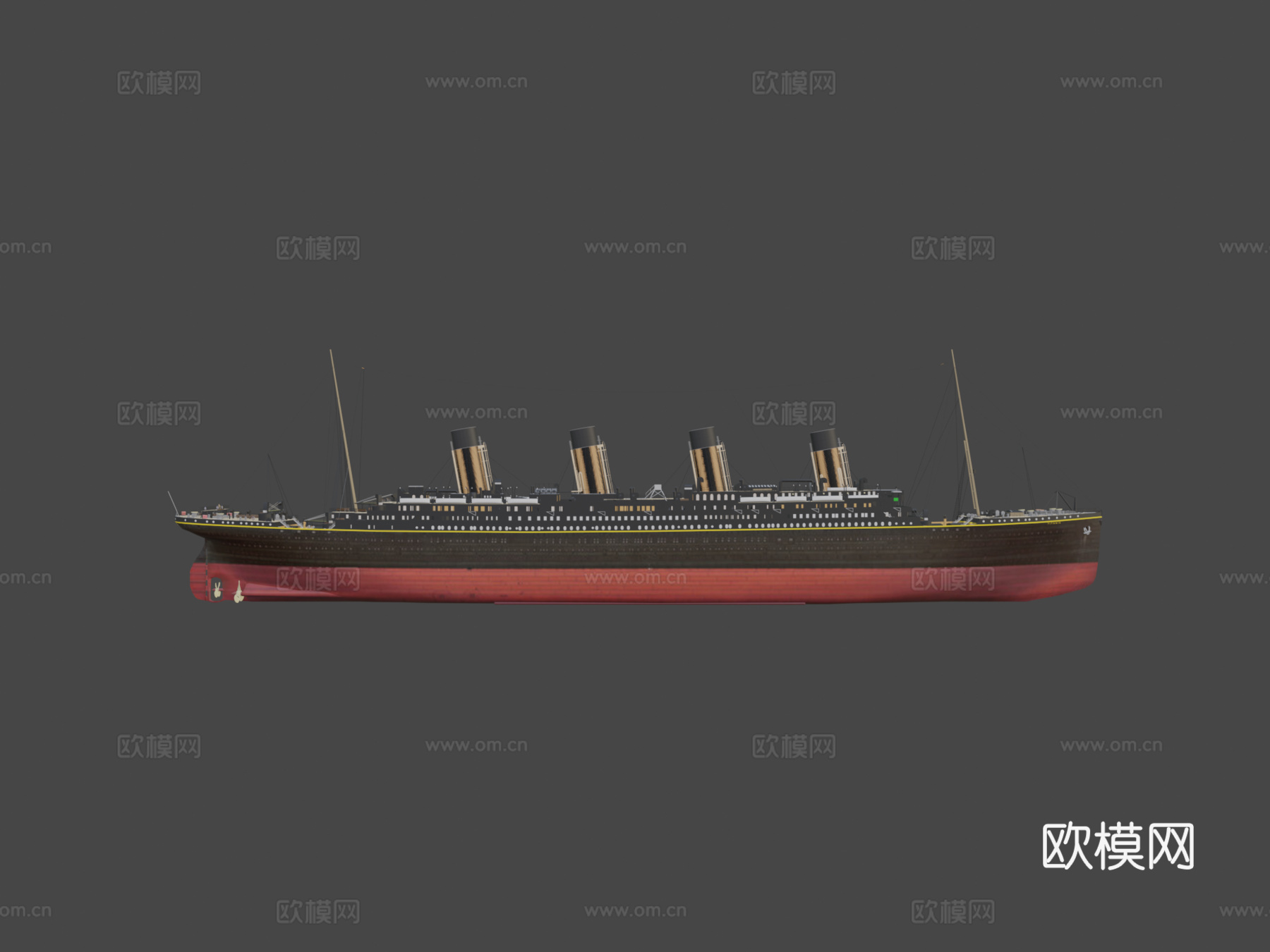 皇家邮轮泰坦尼克号su模型
