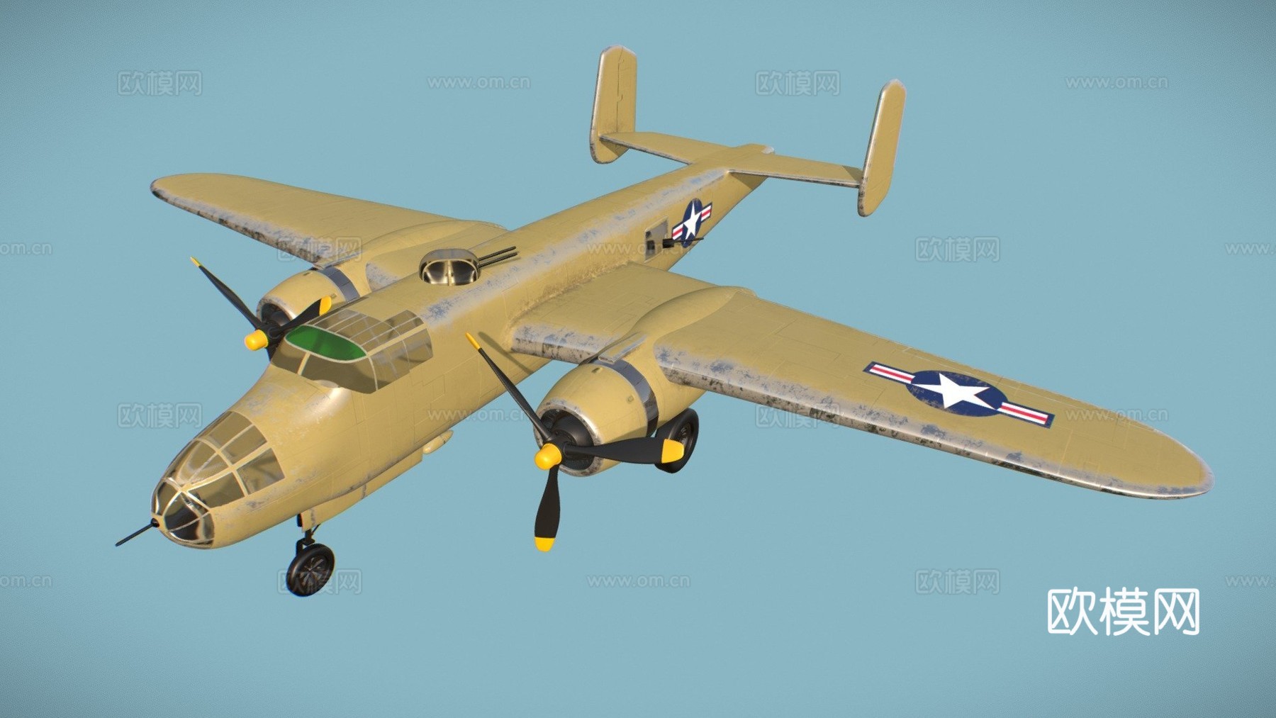 B25 米切尔轰炸机su模型