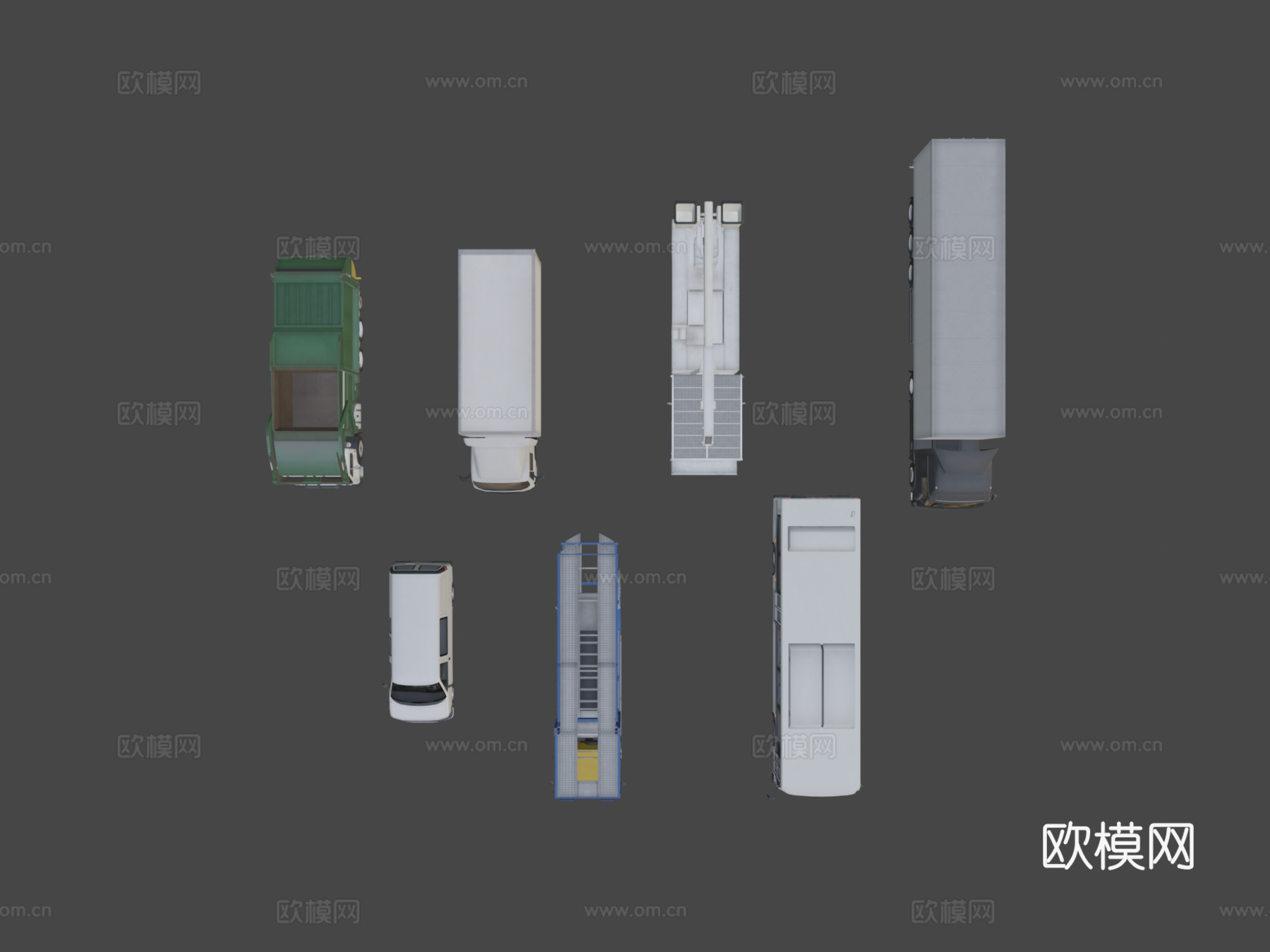 款低多边形汽车和卡车收藏su模型