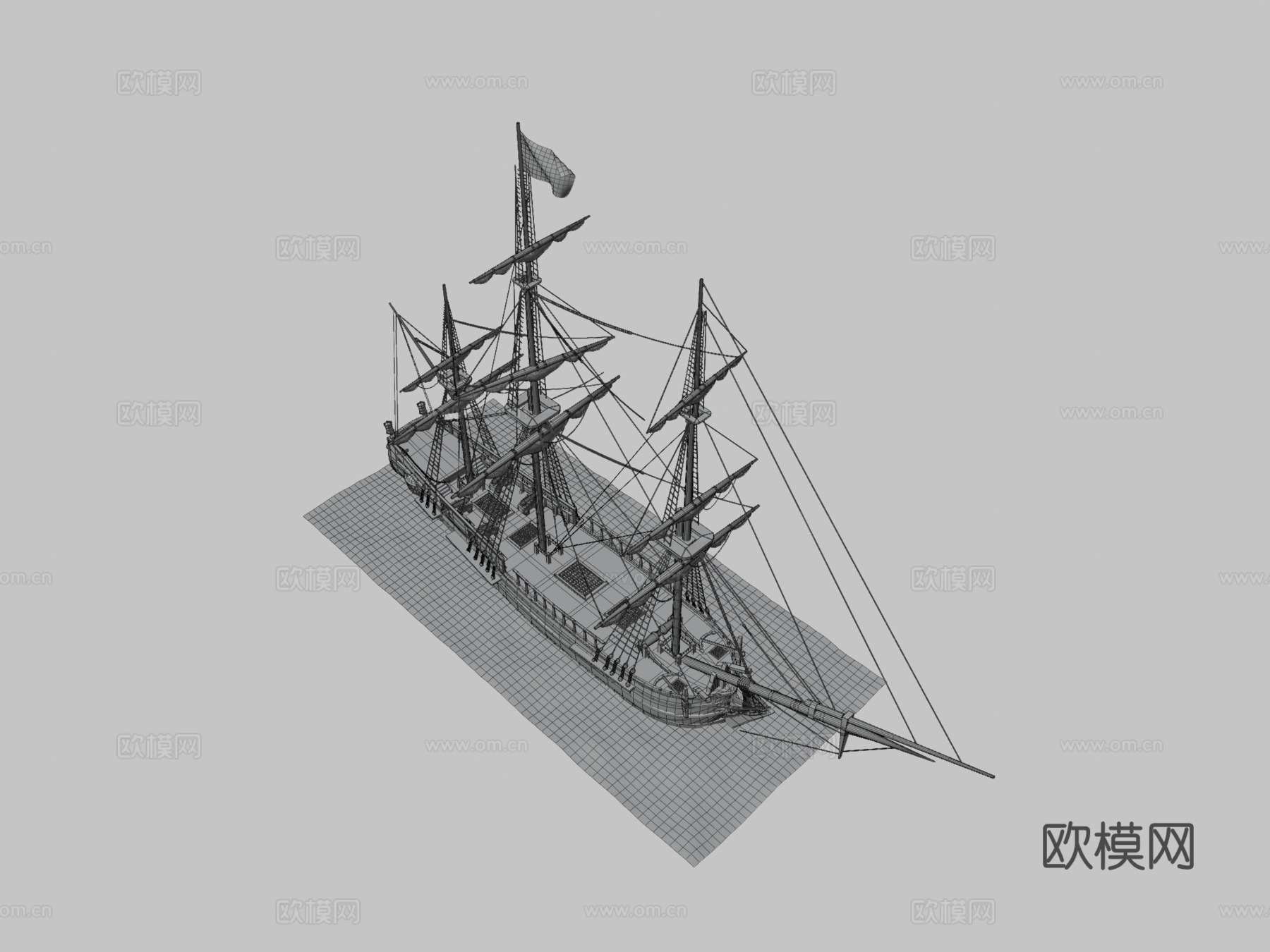 HMS邦蒂号su模型